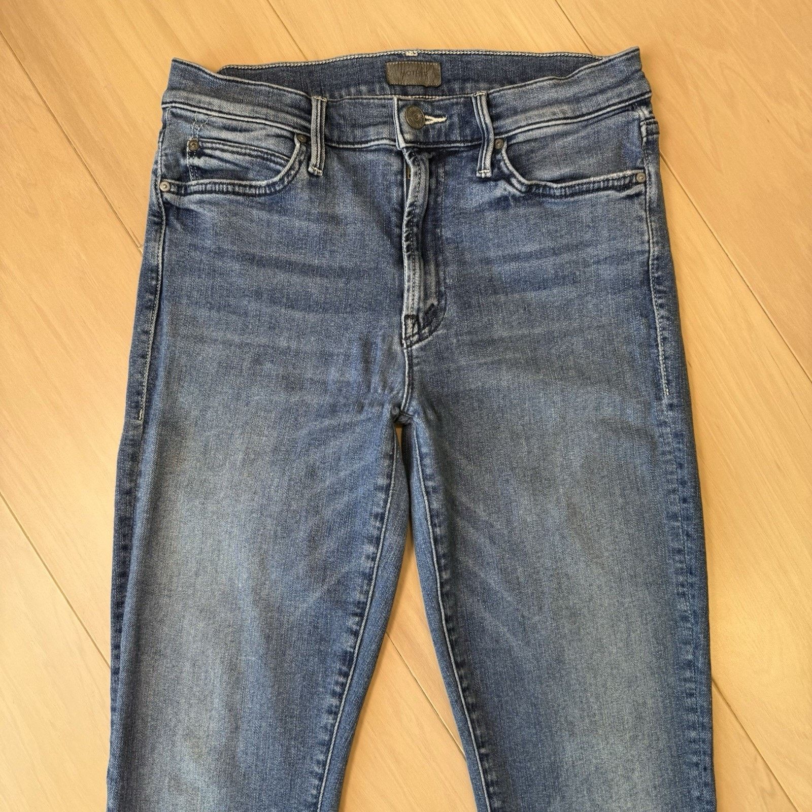 MOTHER Mother Rascal Ankle Chew Jeans Women's 27 Blue Medium Wash Size 27" / US 4 / IT 40 - 3 Thumbnail