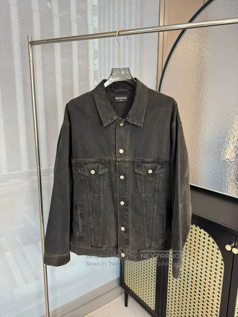 Balenciaga Luminous Double B Denim Jacket XS.