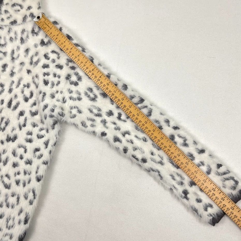 Anthropologie Anthropologie Snow Leopard Cindy Half Zip Pullover Sweater Womens M Knit Fuzzy Size M / US 6-8 / IT 42-44 - 5 Thumbnail