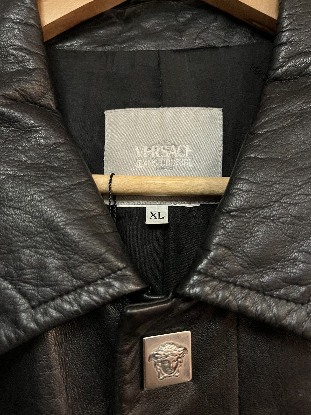 Versace Jeans Couture Versace Leather Trench Coat Size US XL / EU 56 / 4 - 4 Thumbnail