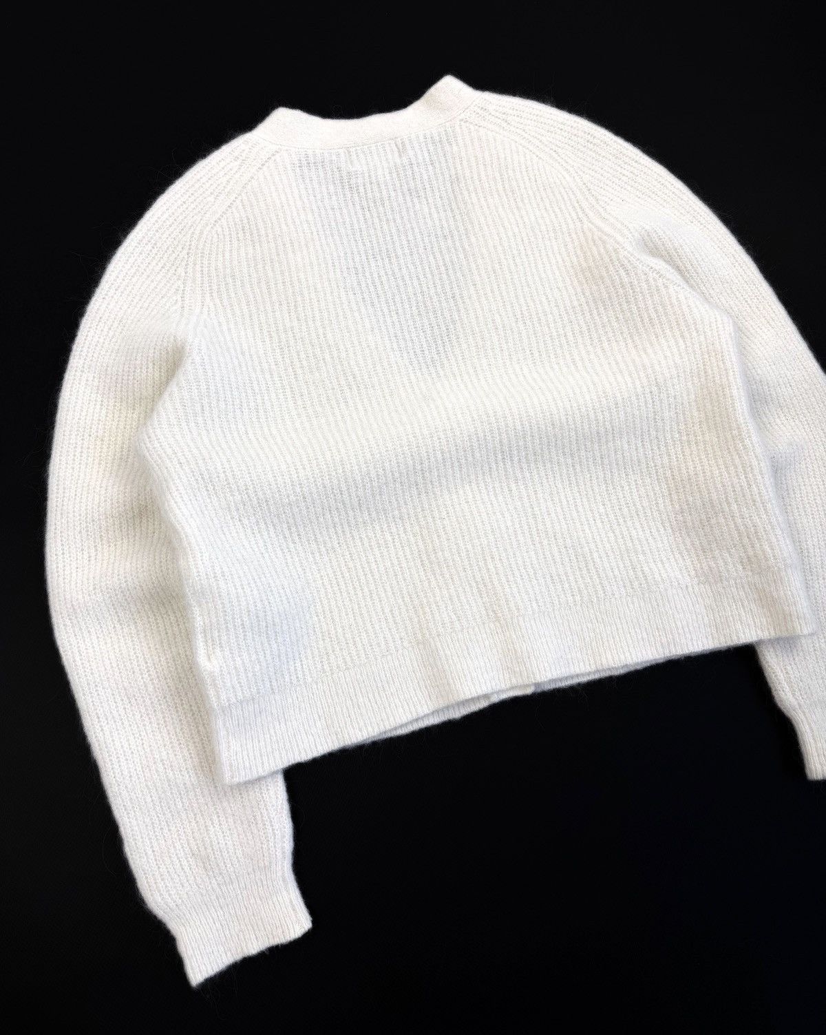 Ganni GANNI Alpaca Wool Knit Cardigan Cream Sweater Designer Size S / US 4 / IT 40 - 9 Thumbnail
