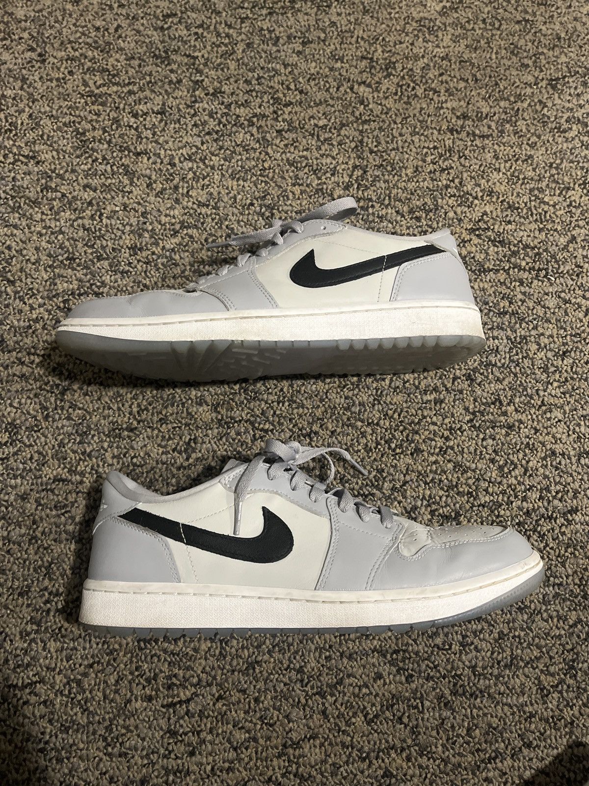image of Jordan Nike Air Jordan 1 Low Golf Shoes in Wolf Grey, Men's (Size 11)