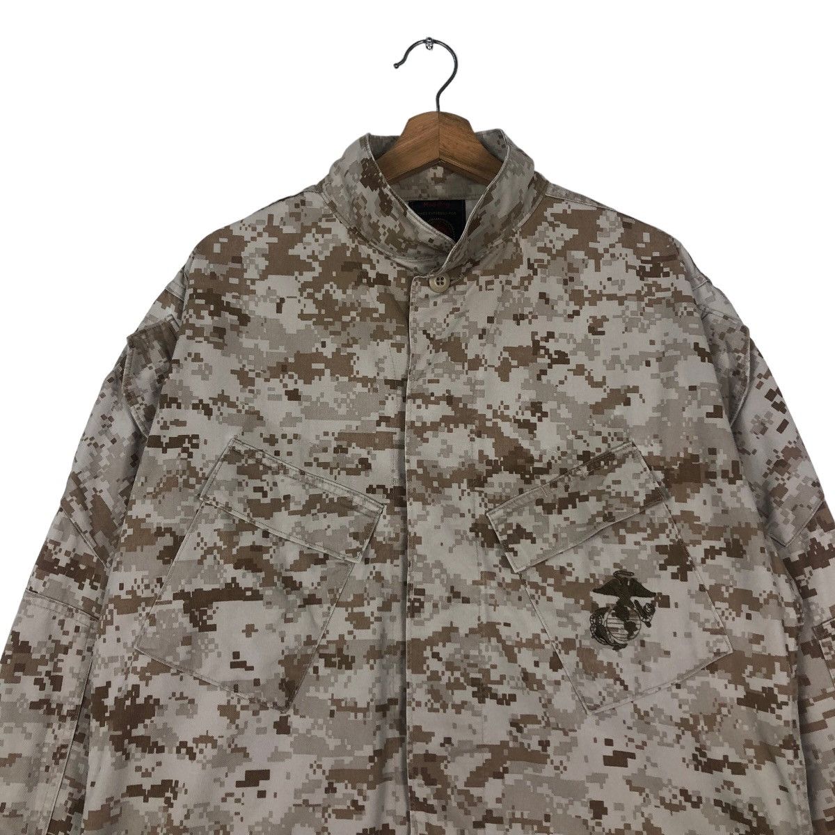 Vintage 🔥Vintage Military Chore Jacket Cargo Pocket Marines Navy Size US M / EU 48-50 / 2 - 2 Thumbnail