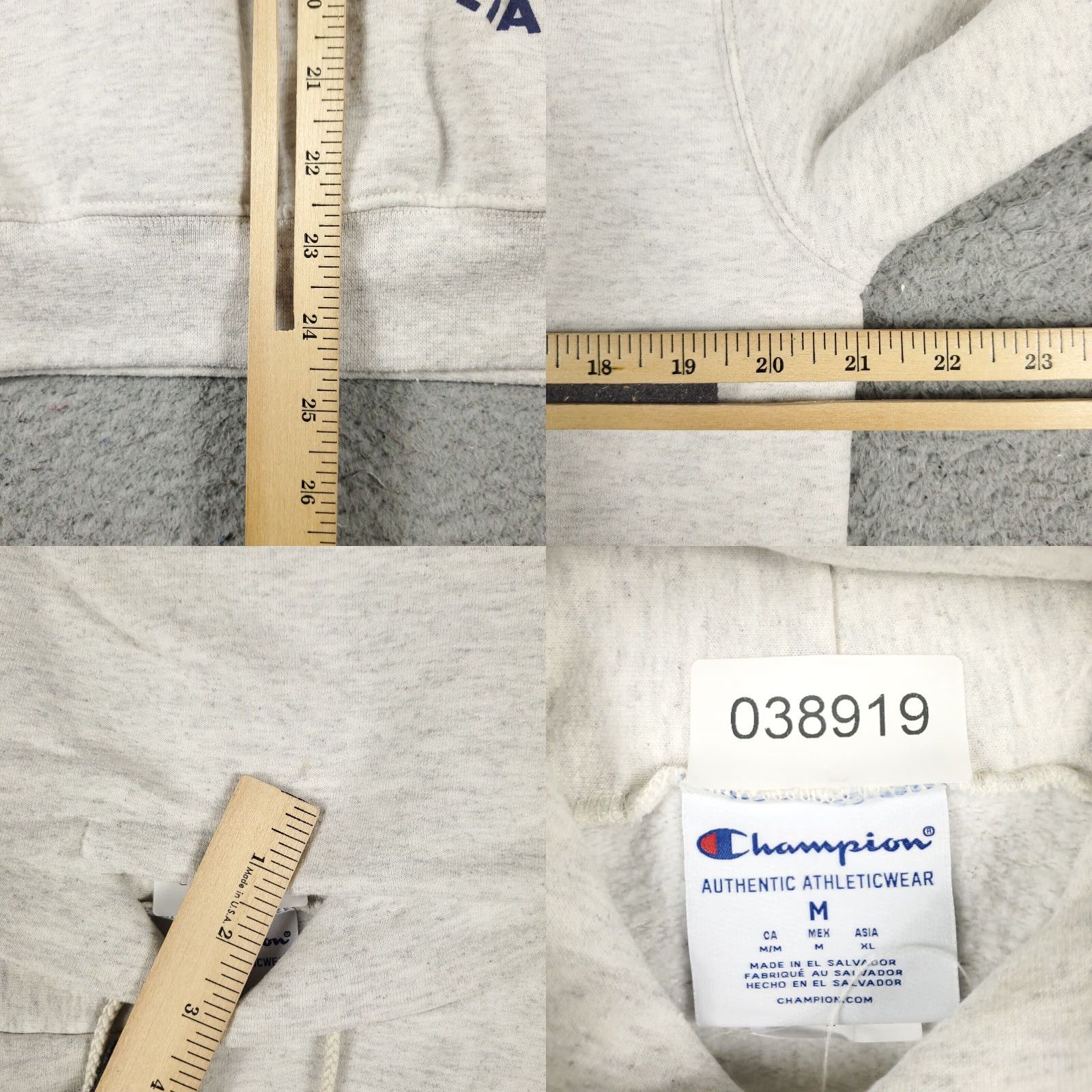Champion Champion Pullover Hoodie Mens Medium Gray Fleece Sweatshirt Size US M / EU 48-50 / 2 - 8 Thumbnail