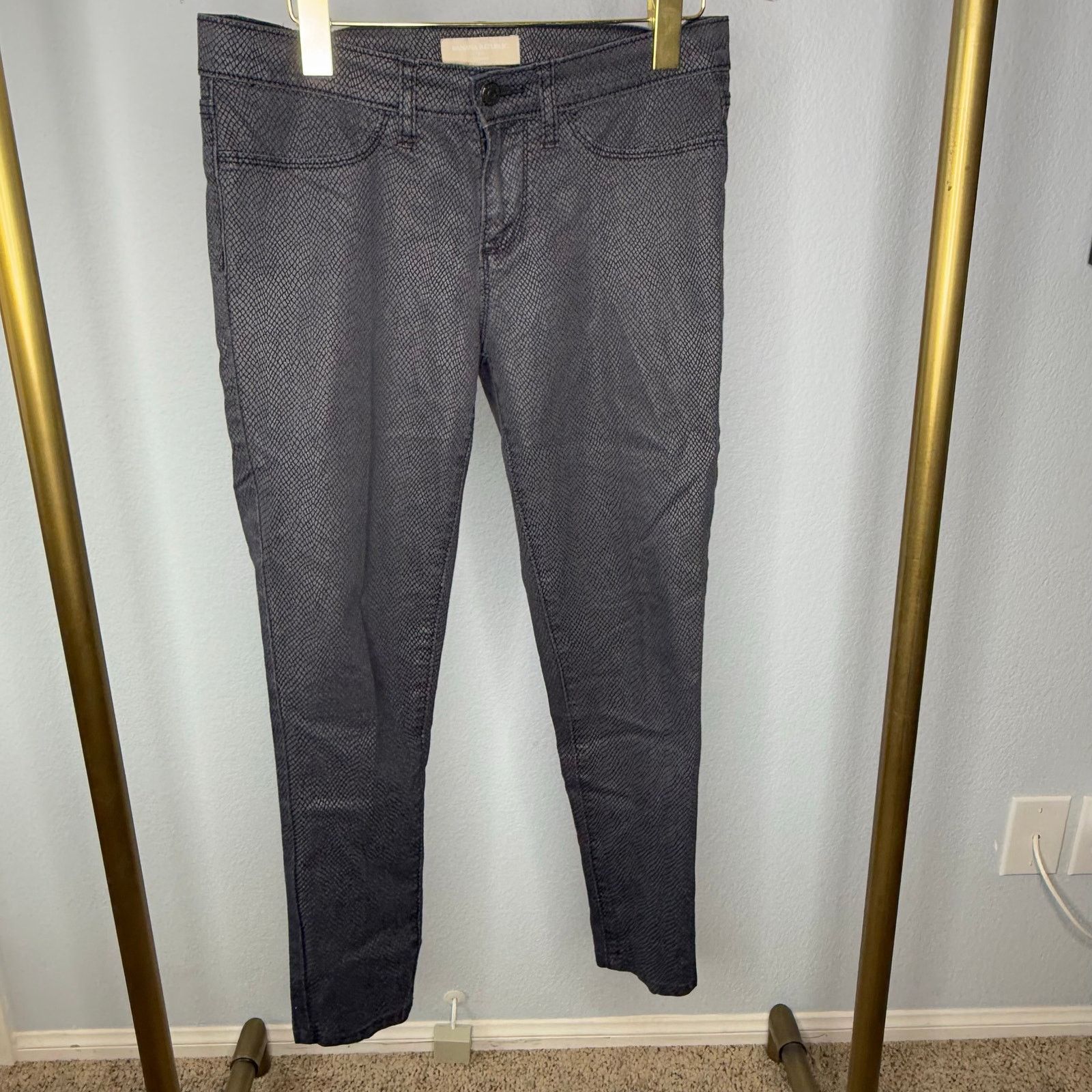 Banana Republic Banana Republic Black SnakeskinJeans Size 29/8 Size 30" / US 8 / IT 44 - 8 Thumbnail