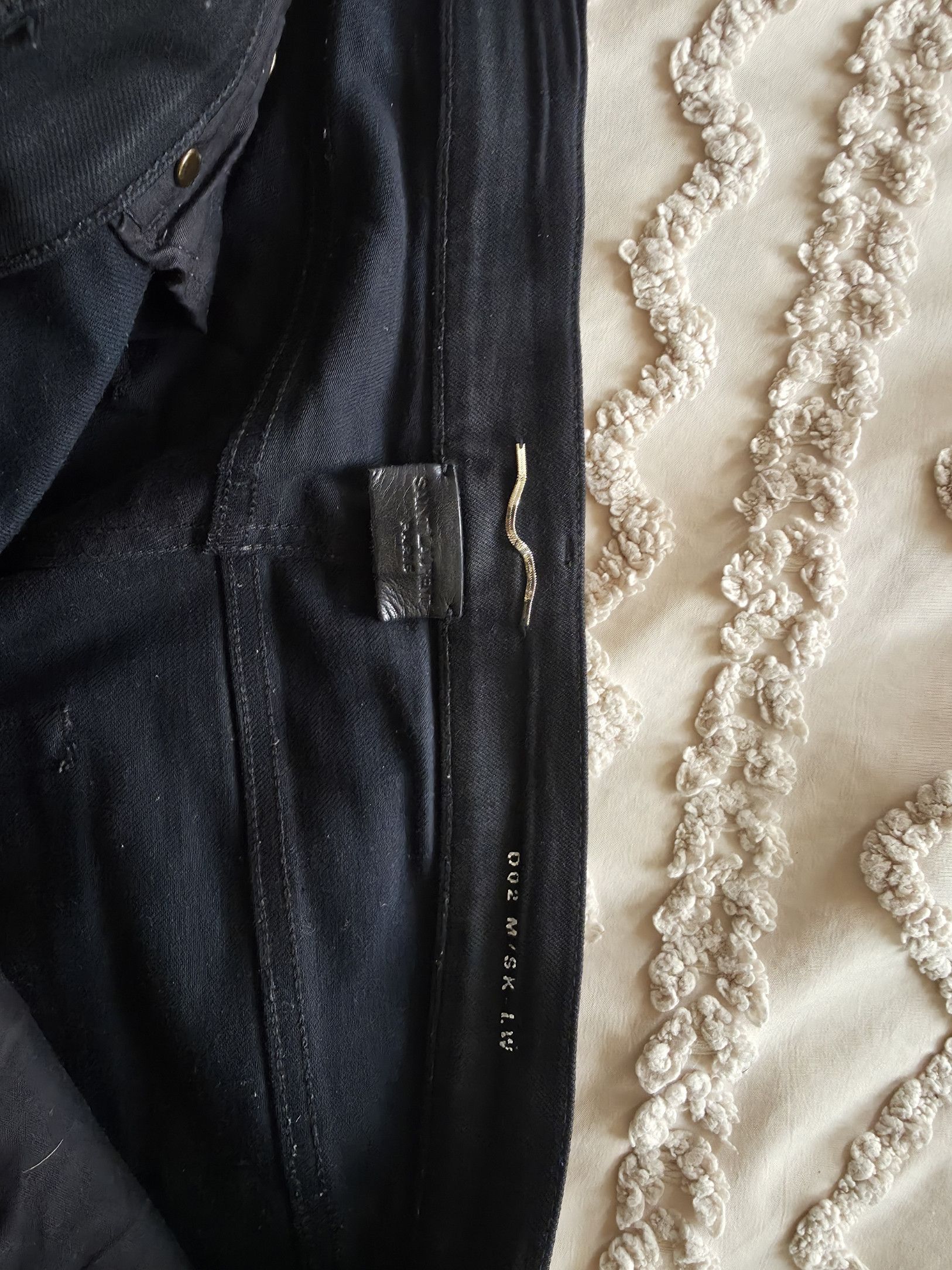 Saint Laurent Paris Saint Laurent Waxed Black Denim DO2 M/SK-LW Size US 33 - 4 Thumbnail