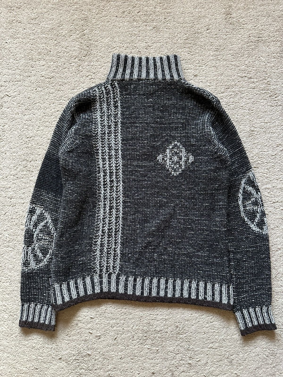 Versace 2000s Versace Heavy Cable Knitted Sweater Size US L / EU 52-54 / 3 - 10 Thumbnail