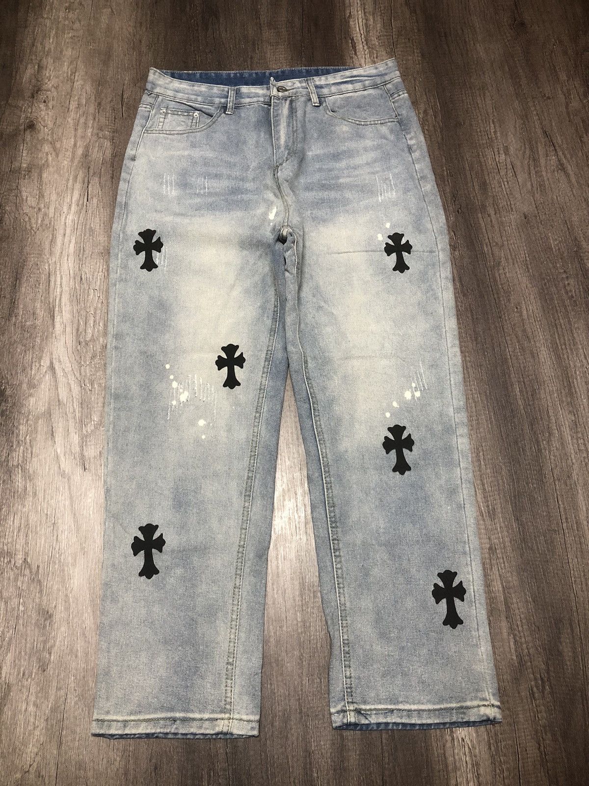 Designer × Japanese Brand Japanese Brand Design Chrome Heart Denim Jeans Size US 34 / EU 50 - 10 Thumbnail