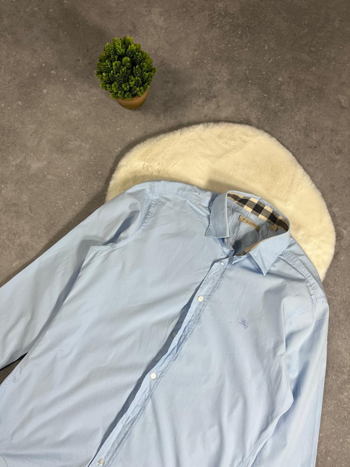 Burberry Burberry Blue Nova Check Shirt Luxury Brand Size US M / EU 48-50 / 2 - 2 Thumbnail