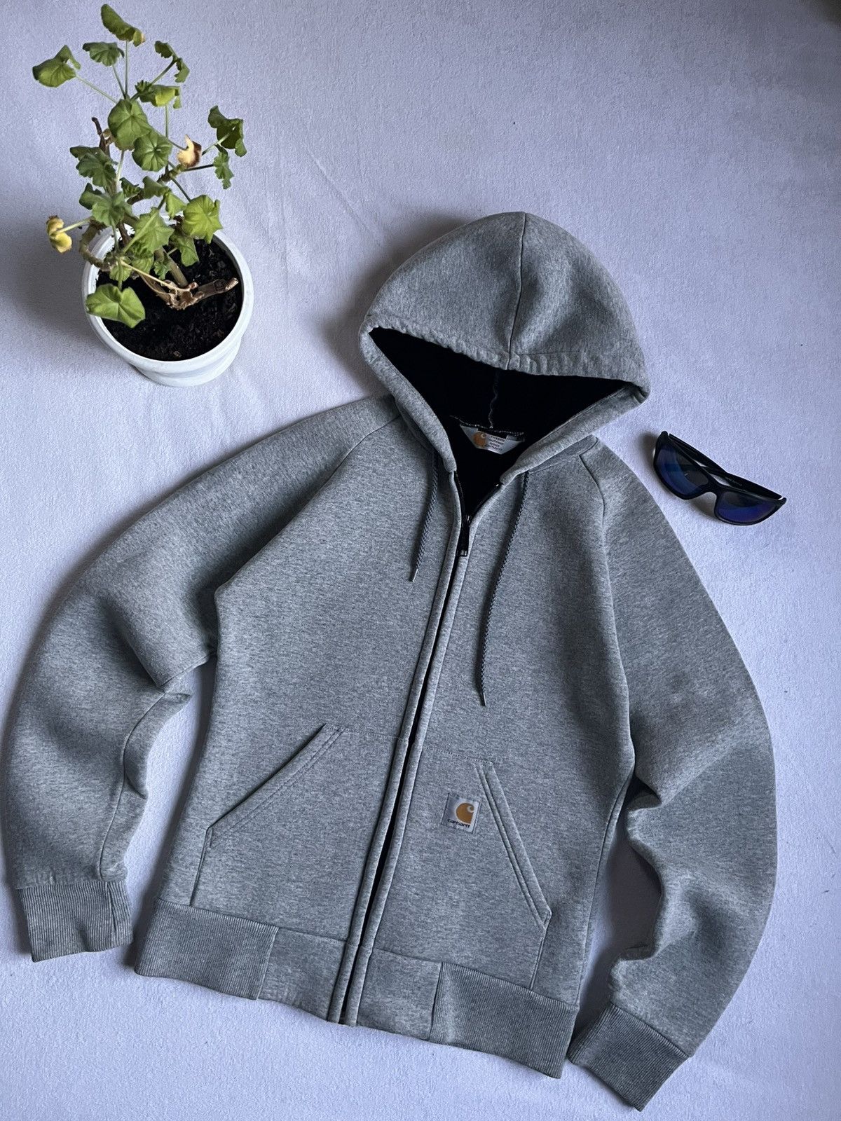 Carhartt Carhartt Women’s Zip Hoodie Grey – Size S – Fleece Size S / US 4 / IT 40 - 1 Thumbnail