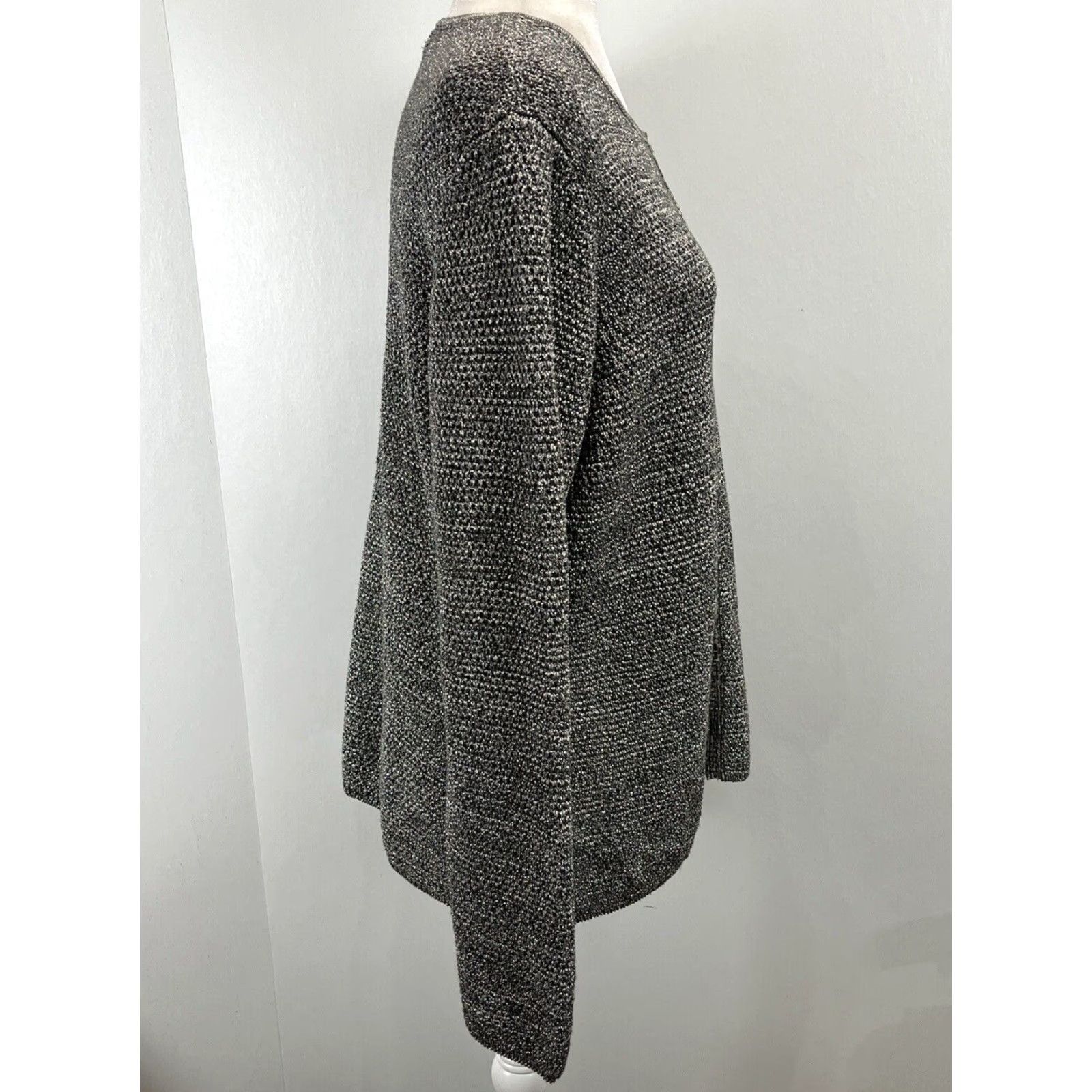 Charter Club Women’s Charter Club Knit Silver Cardigan Sweater 3X Plus Beaded Trim Stretch Size XXL / US 16-18 / IT 52-54 - 4 Thumbnail