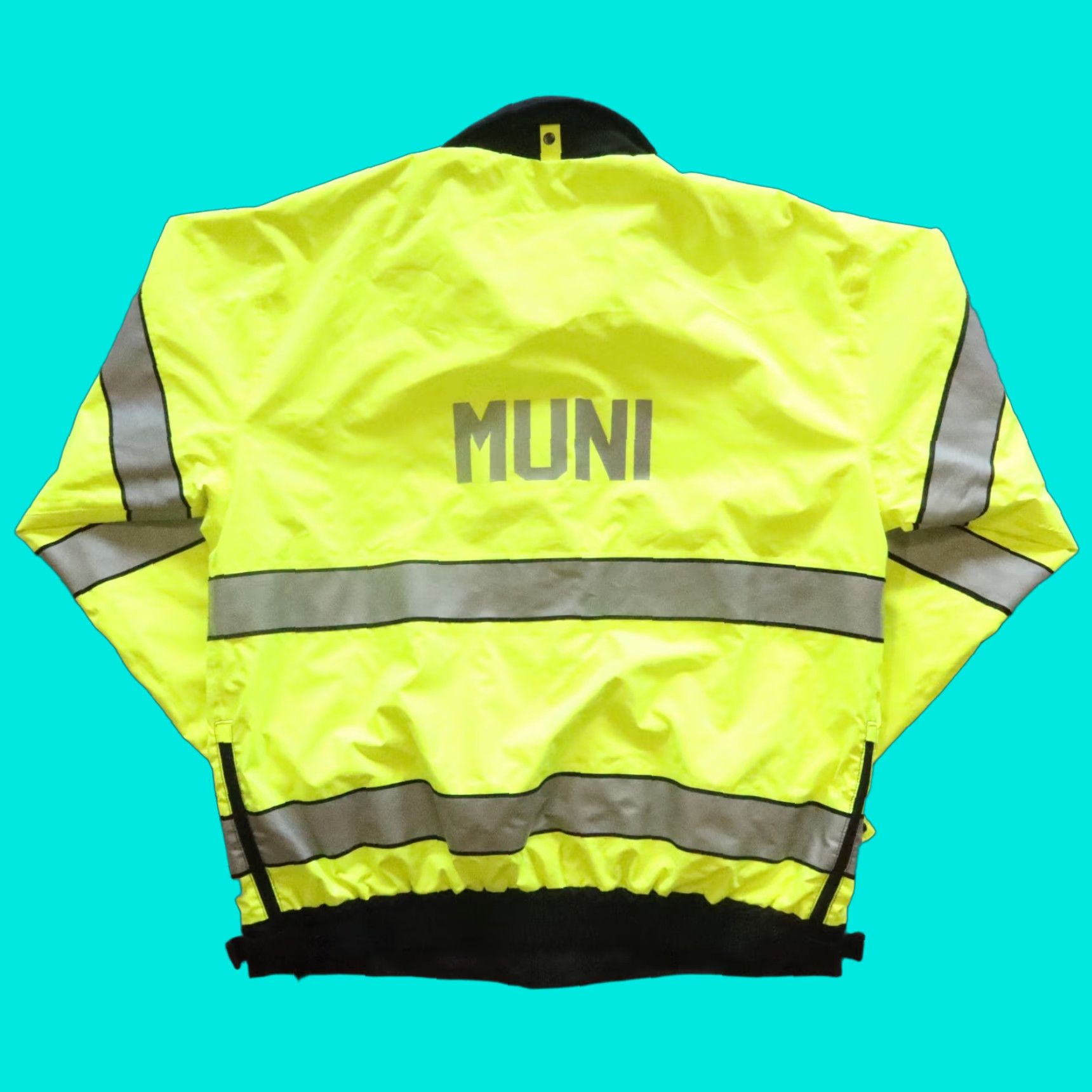 Vintage VINTAGE Muni San Francisco Transportation Work Jacket Men L Black Nylon Flying Cross Jacket Mens Size US L / EU 52-54 / 3 - 1 Thumbnail
