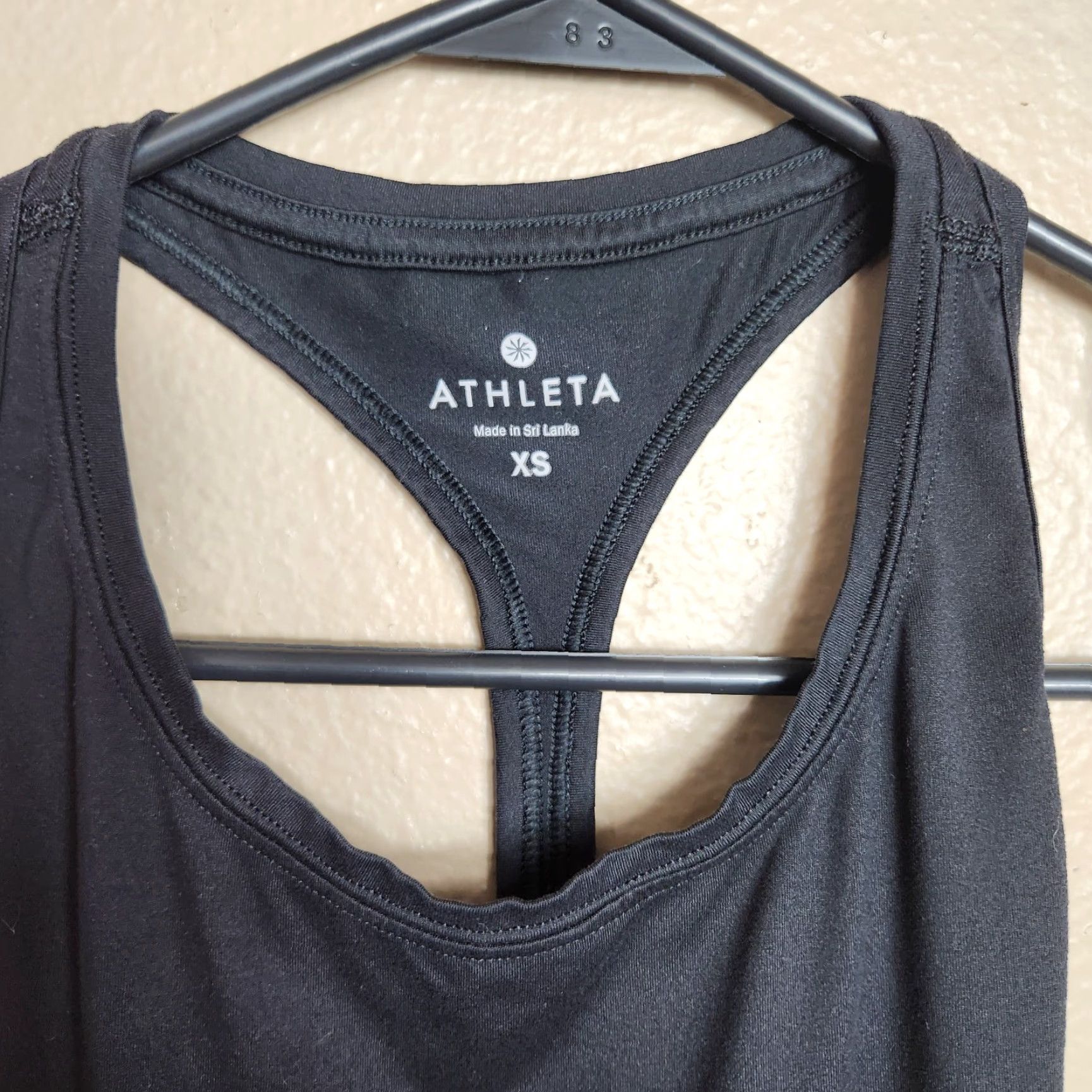 Athleta Athleta Womens Black Narrow Racerback Tank Top XS 631416 Size XS / US 0-2 / IT 36-38 - 2 Thumbnail