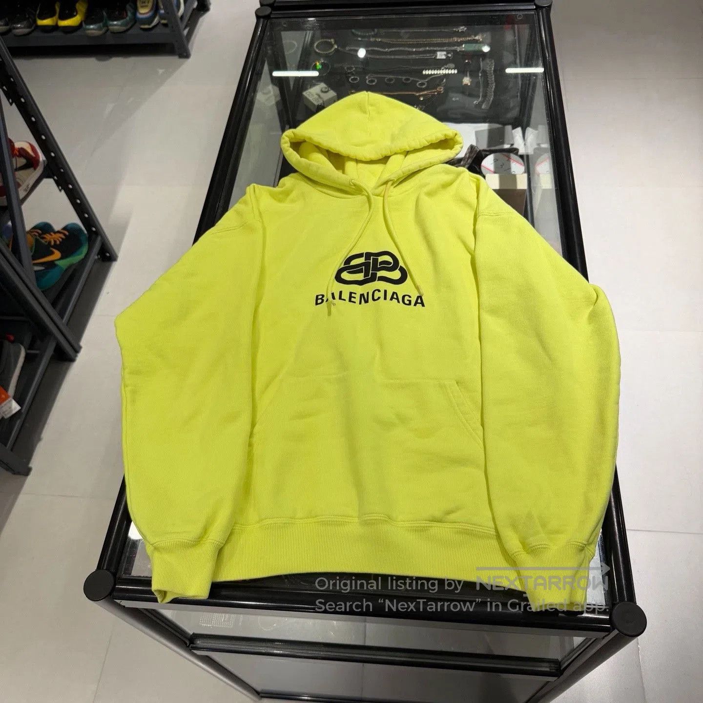 Balenciaga Balenciaga Green Logo Hoodie. Size US XS / EU 42 / 0 - 3 Thumbnail