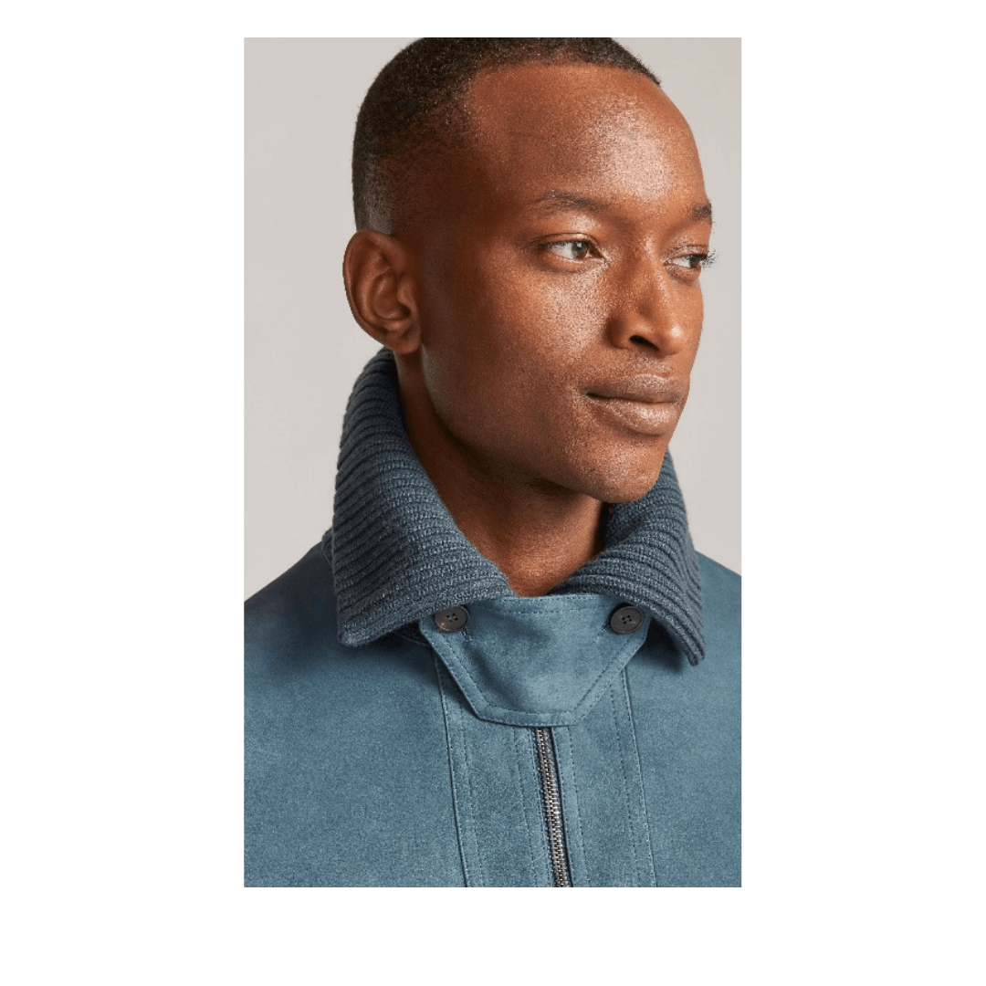 Loro Piana o1srvl11e1224 Berry Bomber Jacket in Blue Size US XL / EU 56 / 4 - 3 Thumbnail
