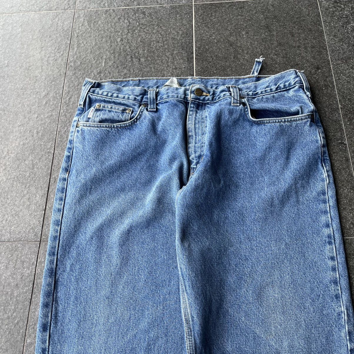 Carhartt × Vintage Vintage Carhartt Blue Denim Distressed Relaxed Fit Jeans Size US 38 / EU 54 - 5 Thumbnail