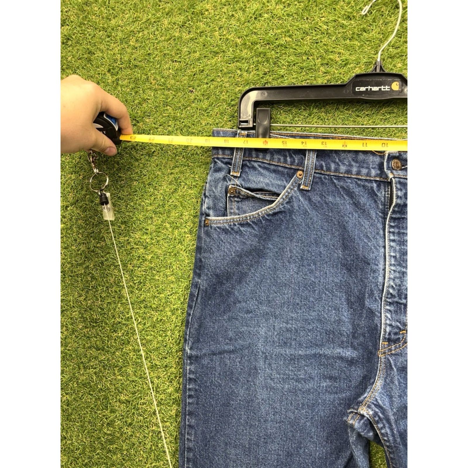 Levi's VINTAGE Levi's 517 Orange Tab Jeans Mens 40x32 Dark Wash Straight Levi's 500 Series USA Front 5-Pocket Mens Regular Blue Denim Jeans Size US 40 / EU 56 - 2 Thumbnail