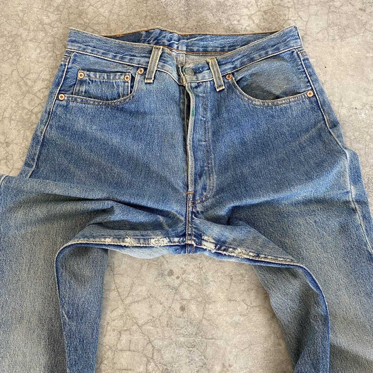 Levi's Vintage 90’s Levis 501 Faded Rusty Blue Jeans Size US 32 / EU 48 - 14 Thumbnail