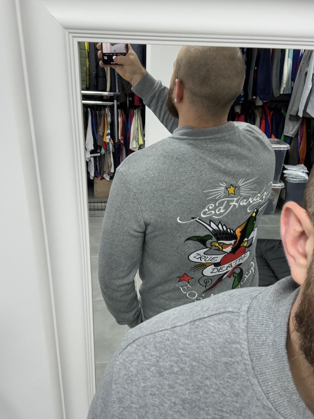 Ed Hardy Ed Hardy Till Death Los Angeles Bomber Tracktop Zip Jacket Size US L / EU 52-54 / 3 - 4 Thumbnail