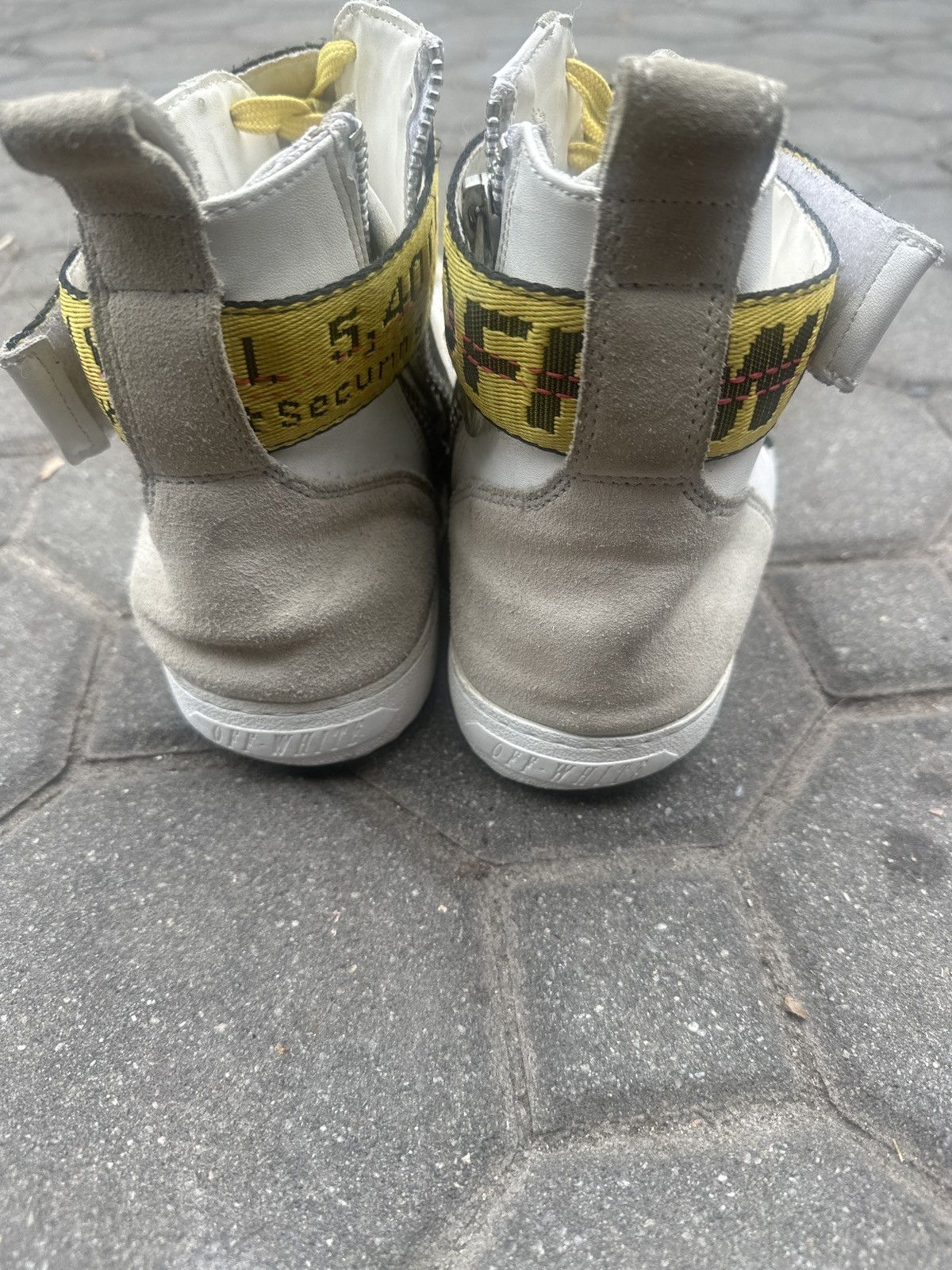 Off-White 2013 OFF-WHITE Leather Suede Hi Top Sneaker Size US 10.5 / EU 43-44 - 4 Thumbnail