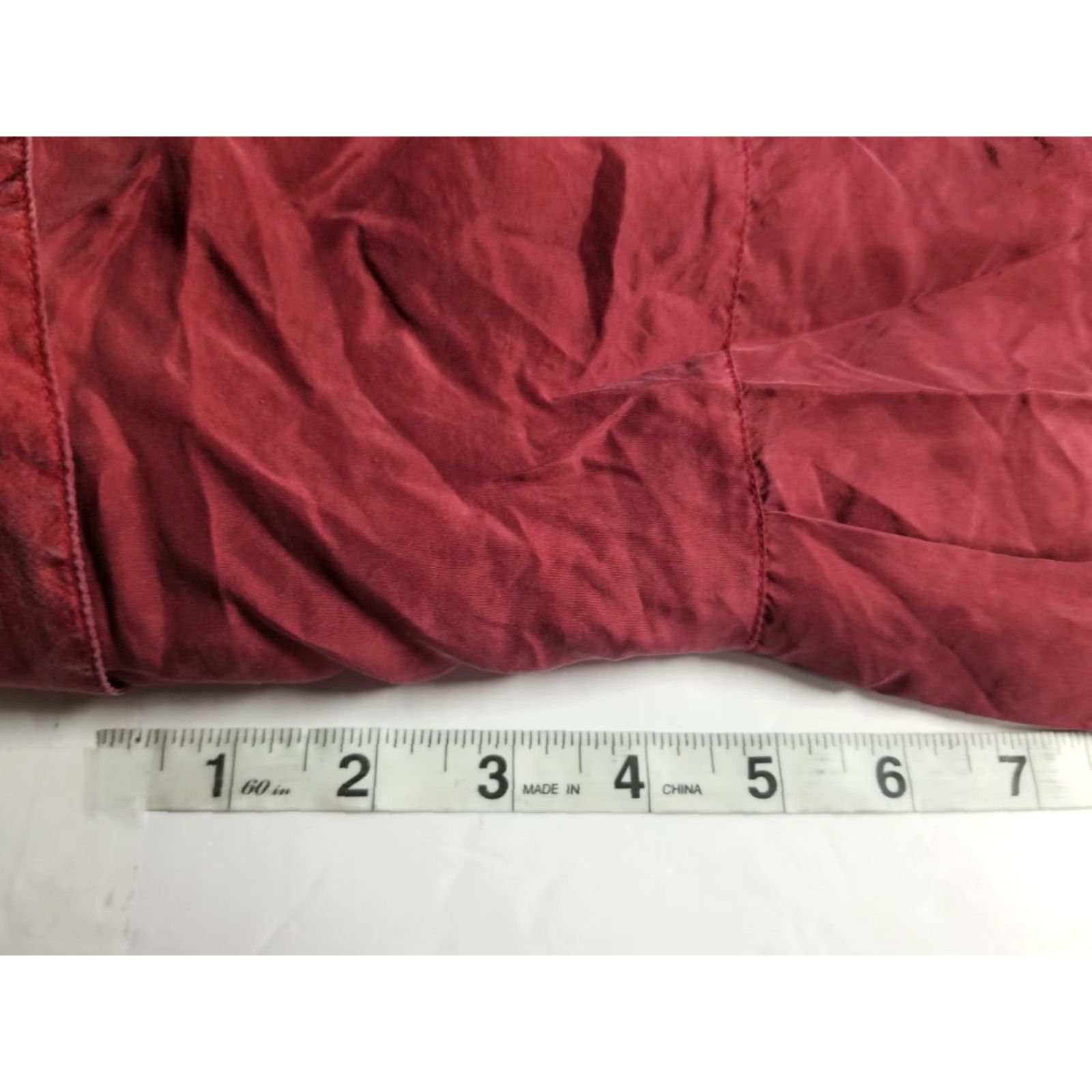 Vintage VTG Bamboo Shirt M Burgundy 100% Silk Oversized Top 1990s Casual *Not adding new info* Size M / US 6-8 / IT 42-44 - 5 Thumbnail