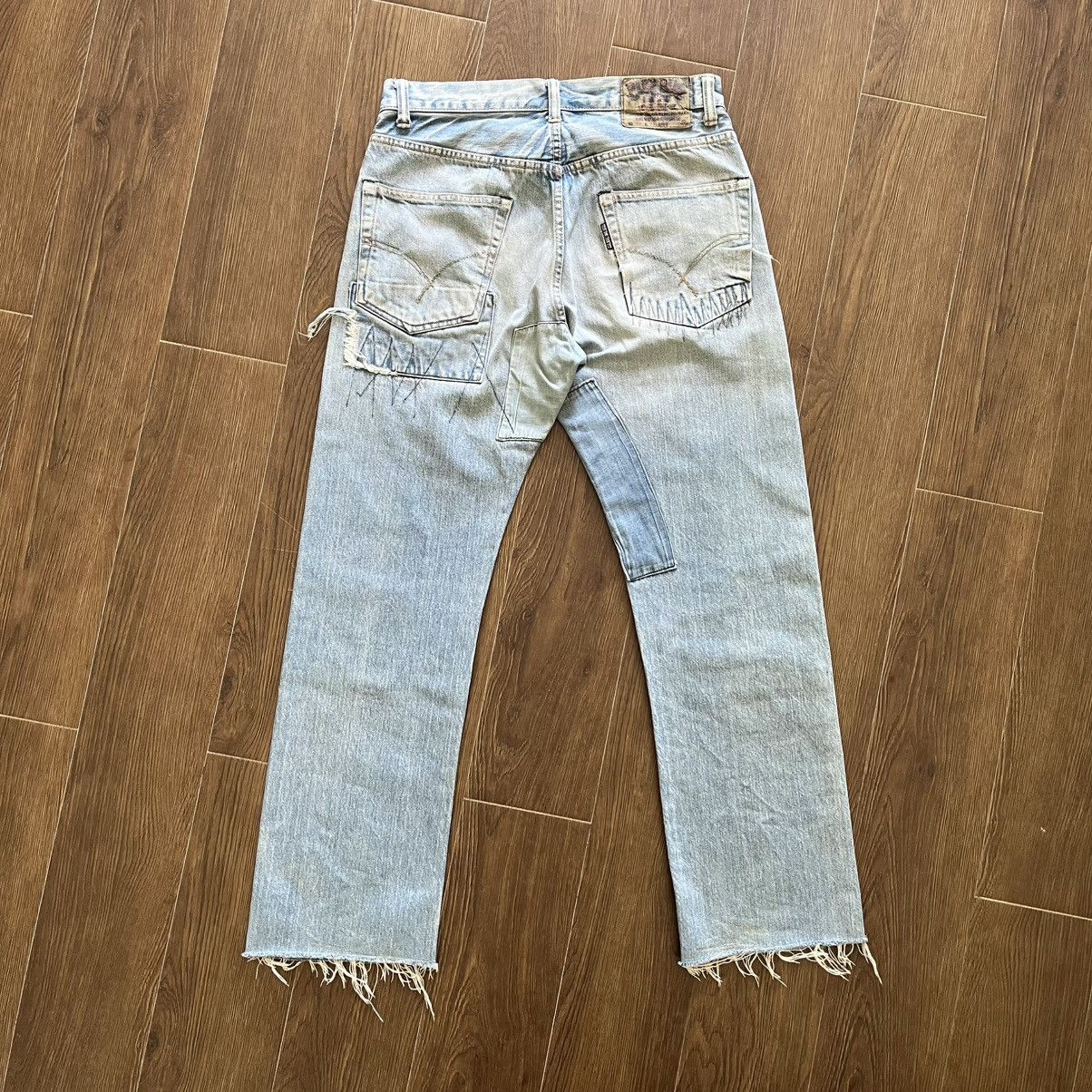 Blue Blue Japan Blue Blue Japan Boro Patchwork Denim – Indigo Repair Jeans Size US 33 - 10 Thumbnail