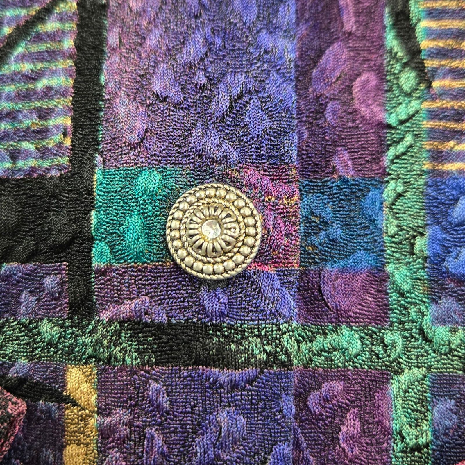 Vintage Vintage Purple Jacquard Dress Set Jacket Set Size 12 Size XL / US 12-14 / IT 48-50 - 8 Thumbnail