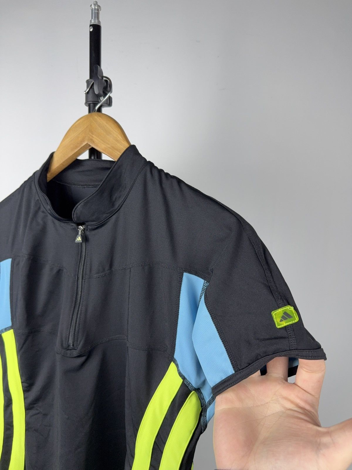 Adidas 90s Adidas Cycling Jersey 1/4 Zip Performance Bike Top Size M / US 6-8 / IT 42-44 - 3 Thumbnail
