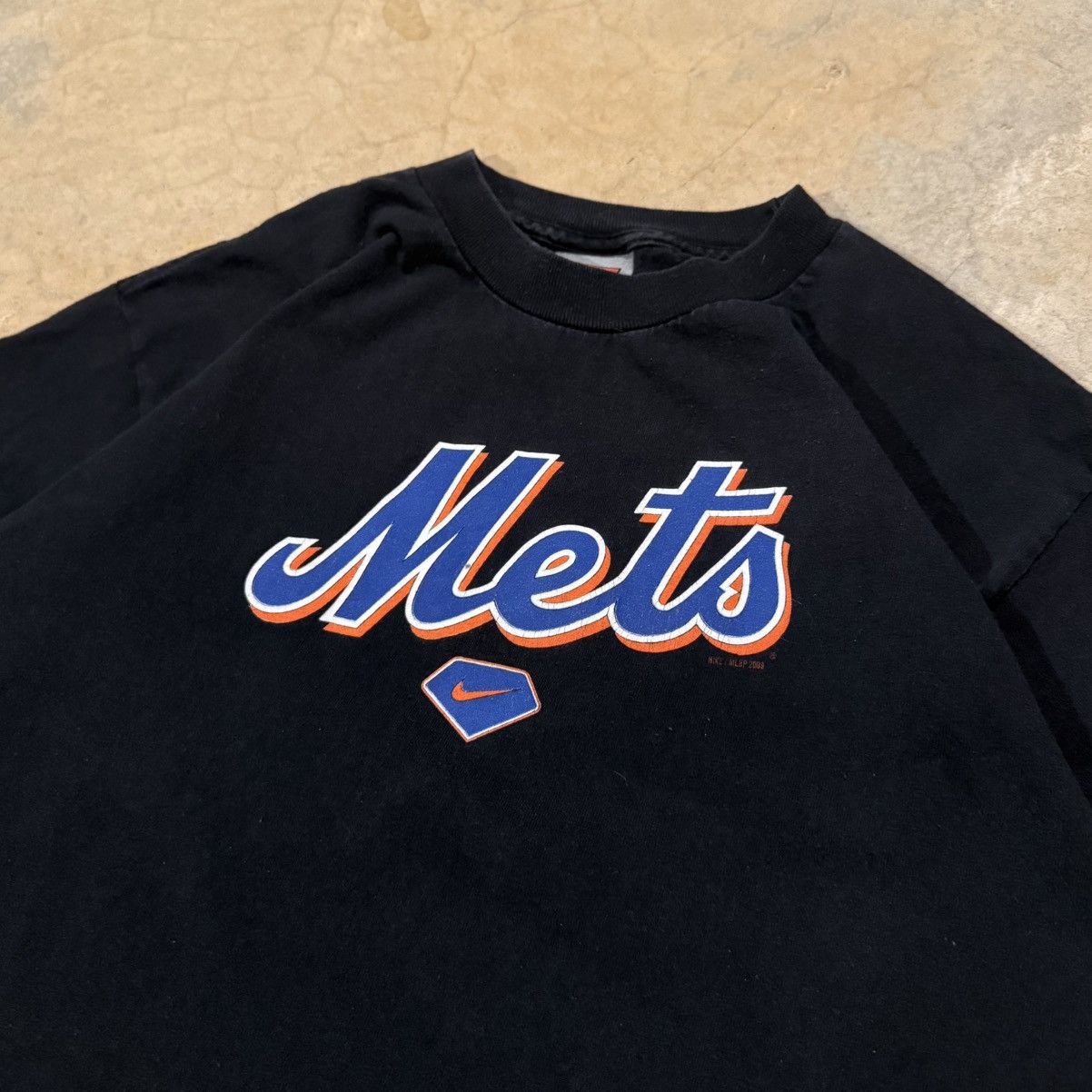 Nike 2000s Nike New York Mets Faded Center Swoosh Tee ERD Grunge Size US M / EU 48-50 / 2 - 3 Thumbnail