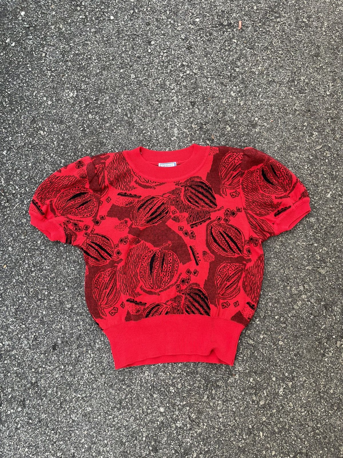 Yves Saint Laurent 90s Knitted Sweater (short sleeve) Size S / US 4 / IT 40 - 1 Thumbnail