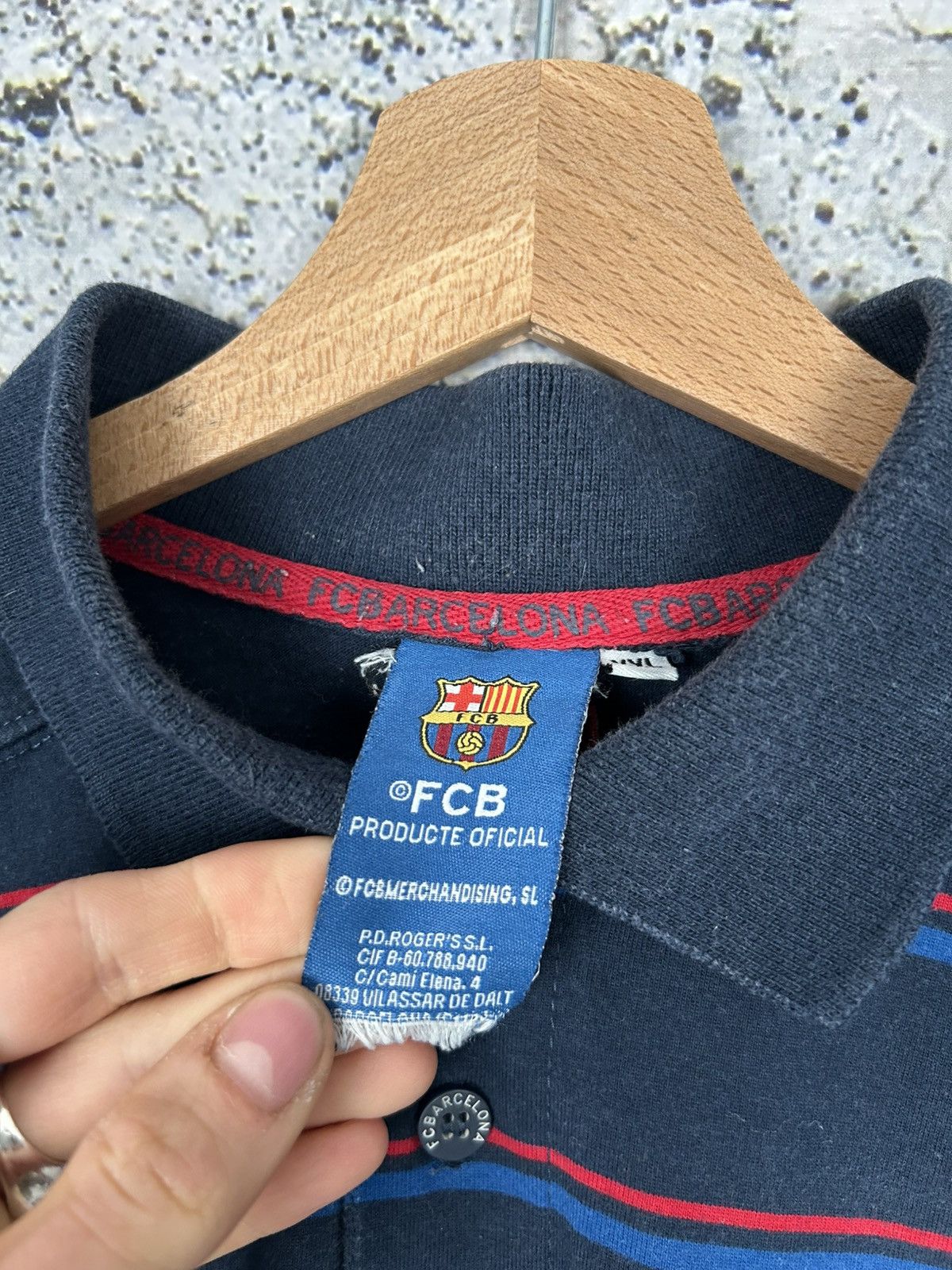 Vintage Vintage FC Barcelona Football Polo Tee Merch Soccer Jersey Size US XXL / EU 58 / 5 - 7 Thumbnail