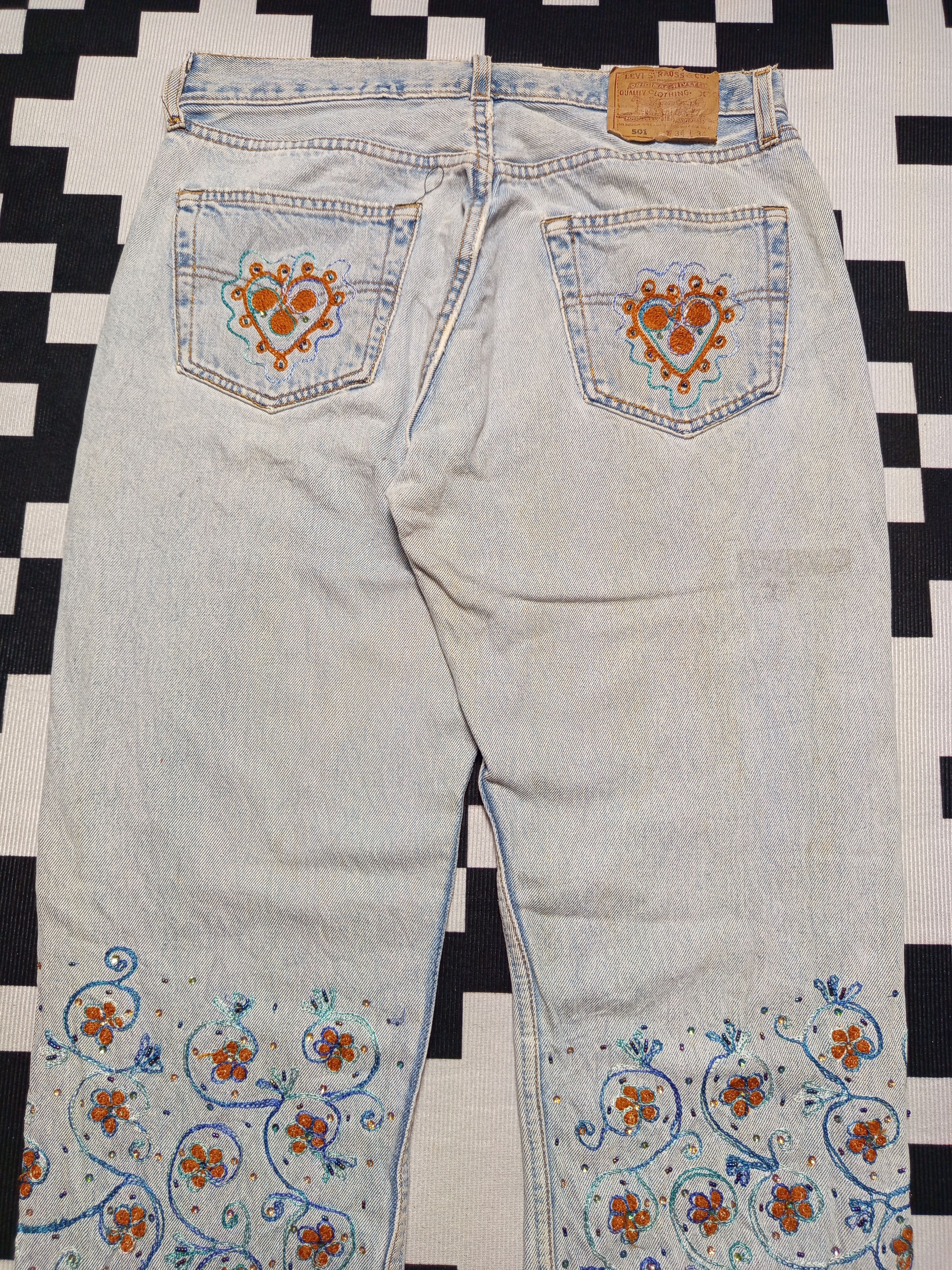 Hysteric Glamour × If Six Was Nine × Japanese Brand Vintage Levis 501 Custom Embroider Size US 32 / EU 48 - 10 Thumbnail