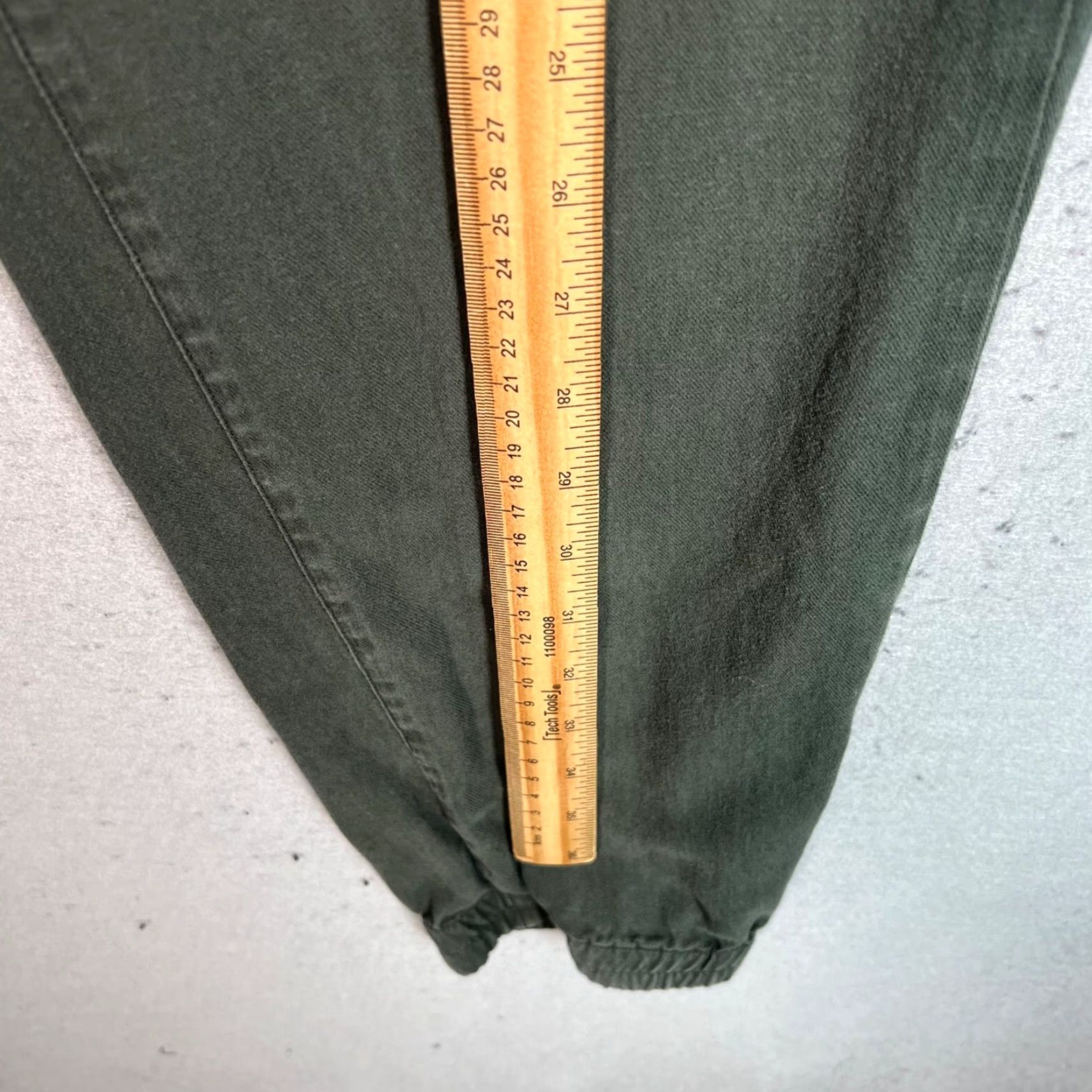 Cos COS Olive Green Elastic Waist Jogger Pants Small Cotton Blend Casual Fit Size US 29 - 6 Thumbnail