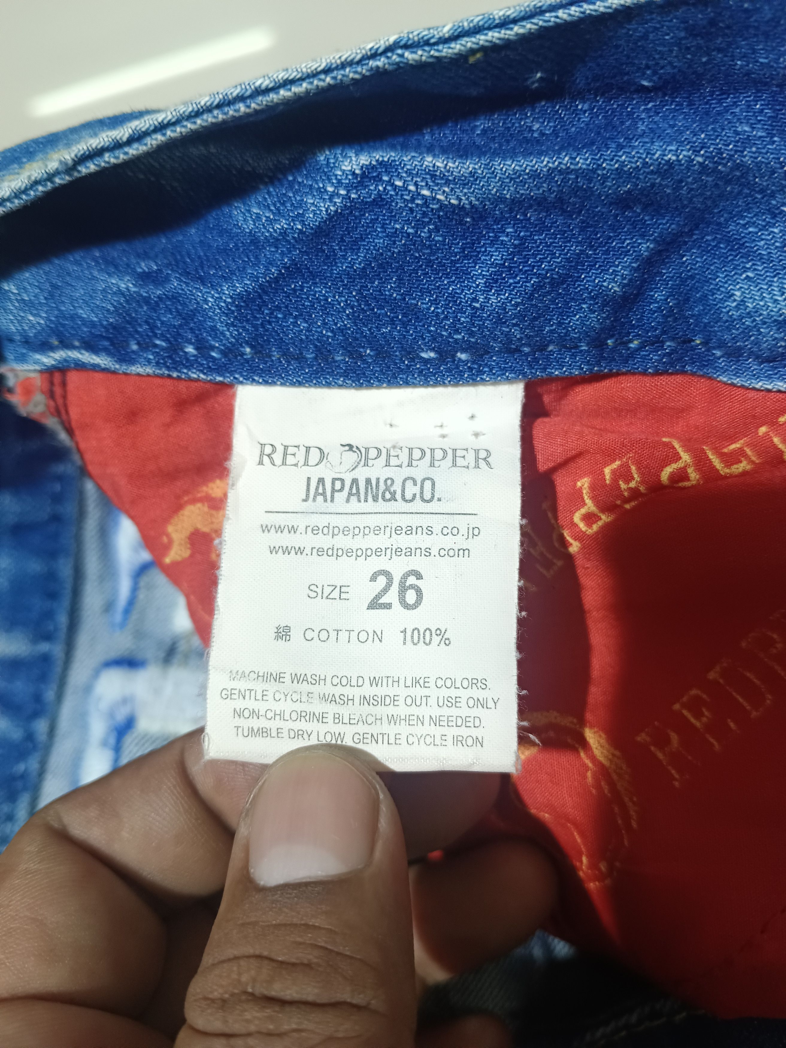 If Six Was Nine × Le Grande Bleu (L.G.B.) FLARE JEANS RED PEPPER DISTRESSED DENIM BOOT CUT PANTS Size US 28 / EU 44 - 16 Thumbnail