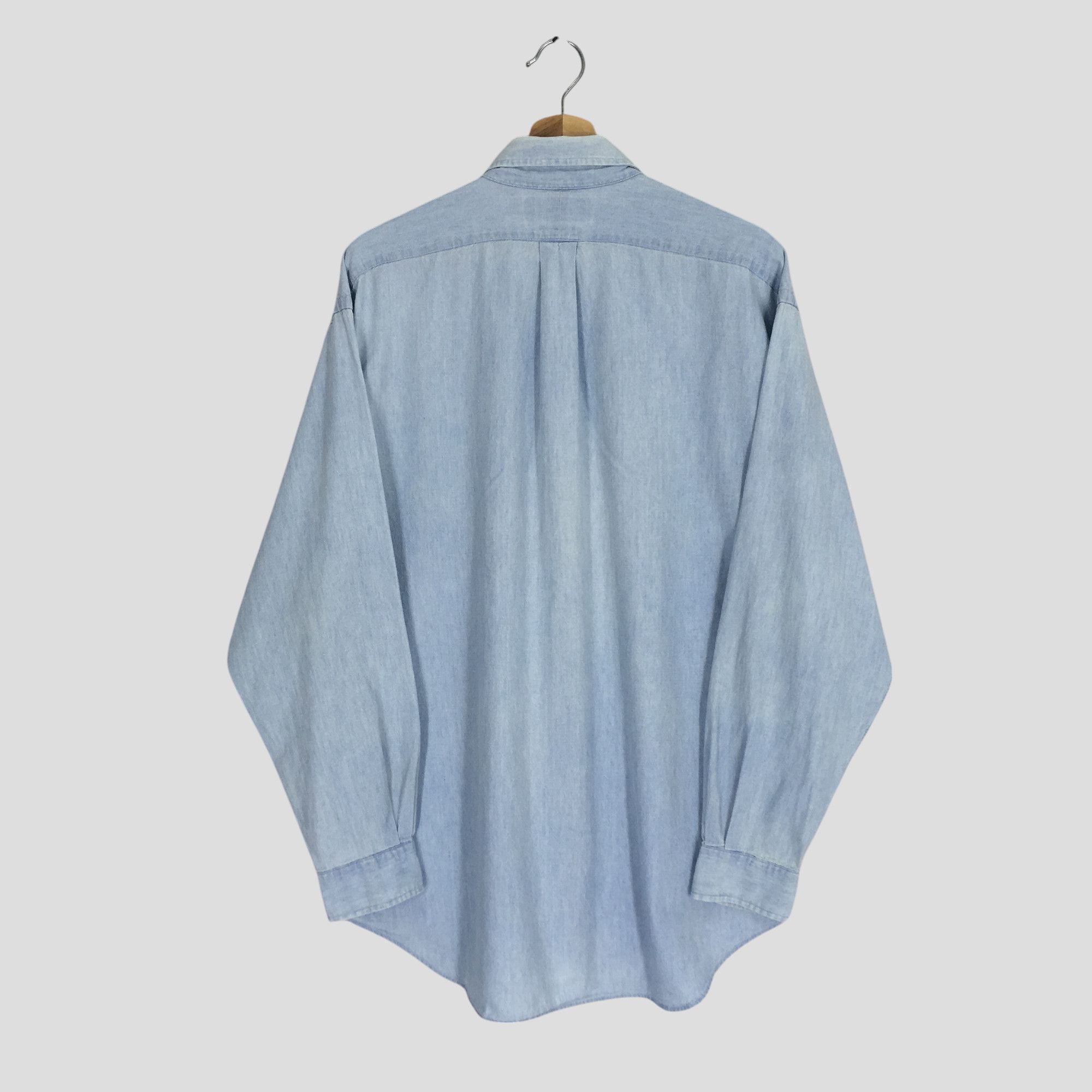 Polo Ralph Lauren Vintage 90s Polo Ralph Lauren Denim Polo Pony Jeans Shirt Size US XL / EU 56 / 4 - 2 Thumbnail
