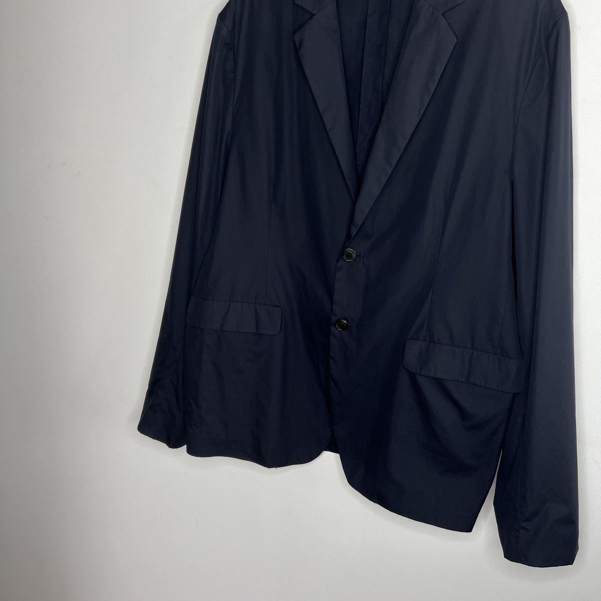 Acne Studios Acne Studios Antibes Cotton Single Breasted Navy Blazer Size 40R - 2 Thumbnail