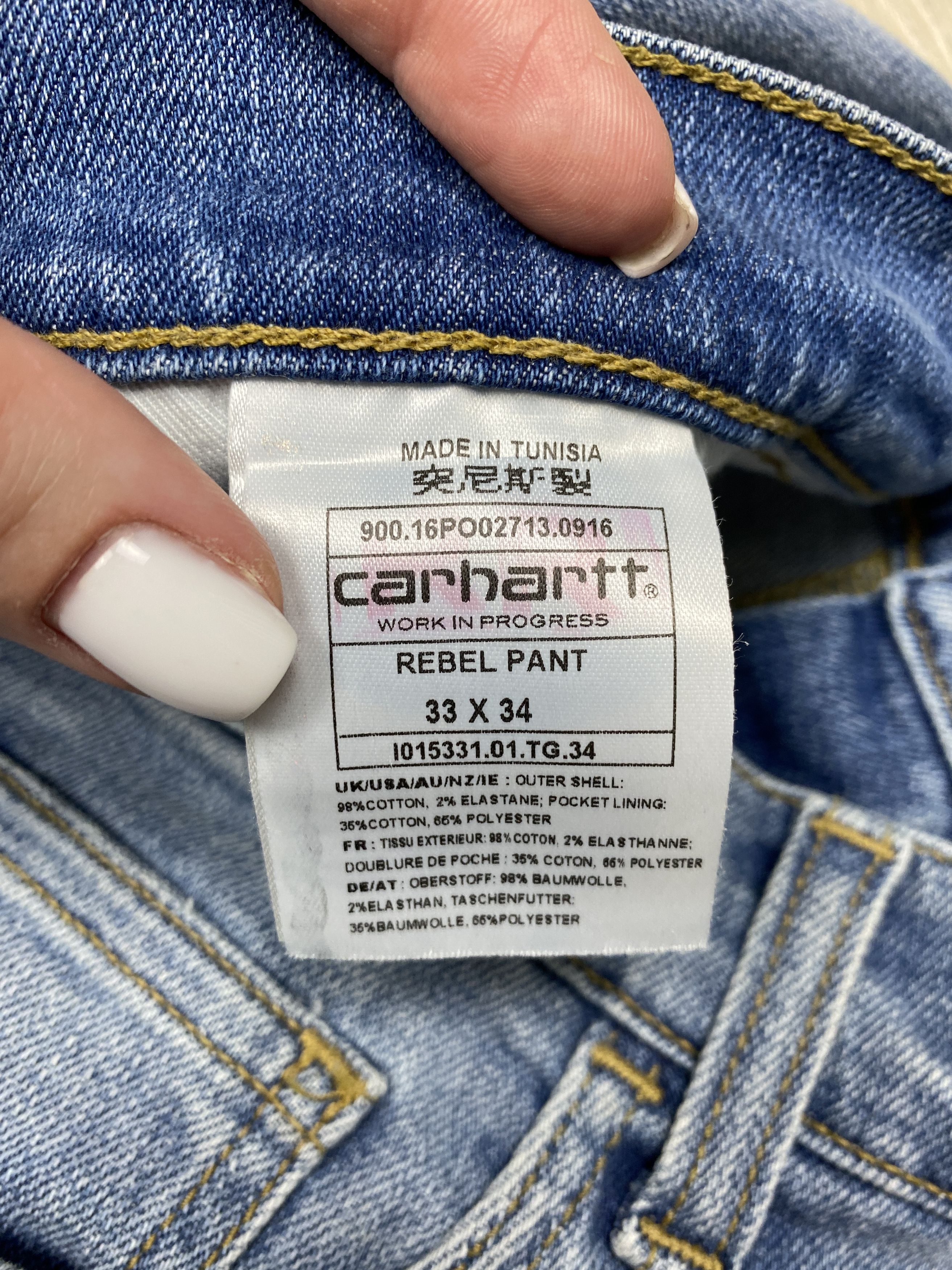 Carhartt Carhartt Vintage Mens Denim Rebel Pants Jeans Size US 33 - 8 Thumbnail