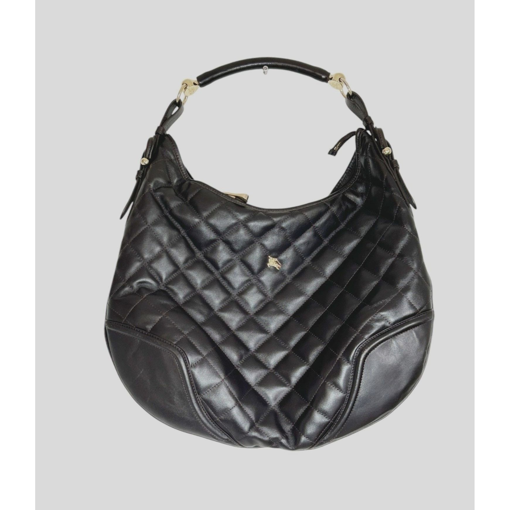 Burberry Burberry Hoxton Quilted Leather Hobo Bag in Brown - PreOwned Size ONE SIZE - 1 Thumbnail