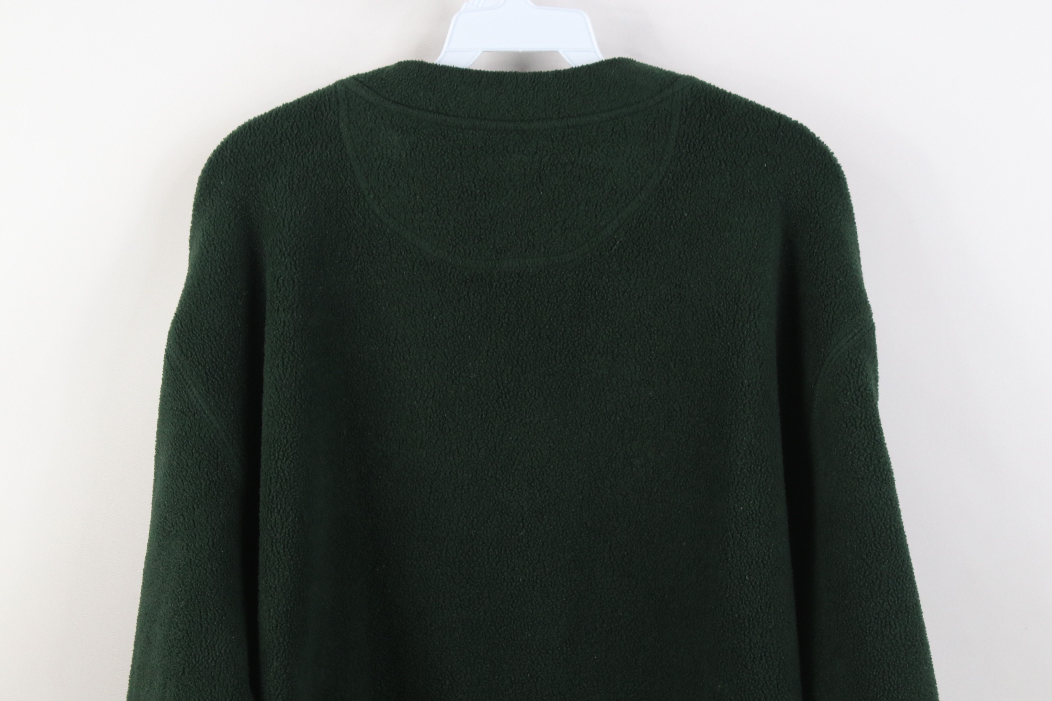 Vintage Vintage 90s Streetwear Heavy Fleece Crewneck Sweater Green Size US XL / EU 56 / 4 - 9 Thumbnail