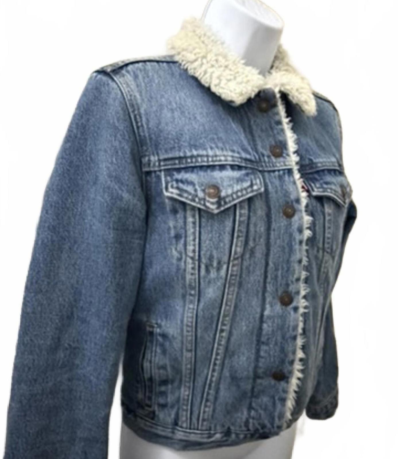 Other LEVI'S Classic Sherpa Jean Jacket in Denim Blue (SMALL) Size S / US 4 / IT 40 - 2 Thumbnail