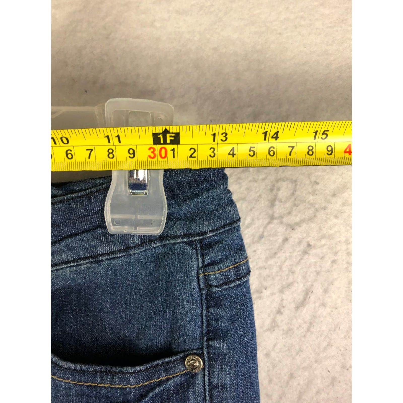 Denime C'est Toi Jeans Juniors Size 1 Mid Rise Dark Wash Blue Denim Jeans - Regular Fit, Zip, Cotton, Denim, Women's? Size 25" / US 0 / IT 36 - 2 Thumbnail
