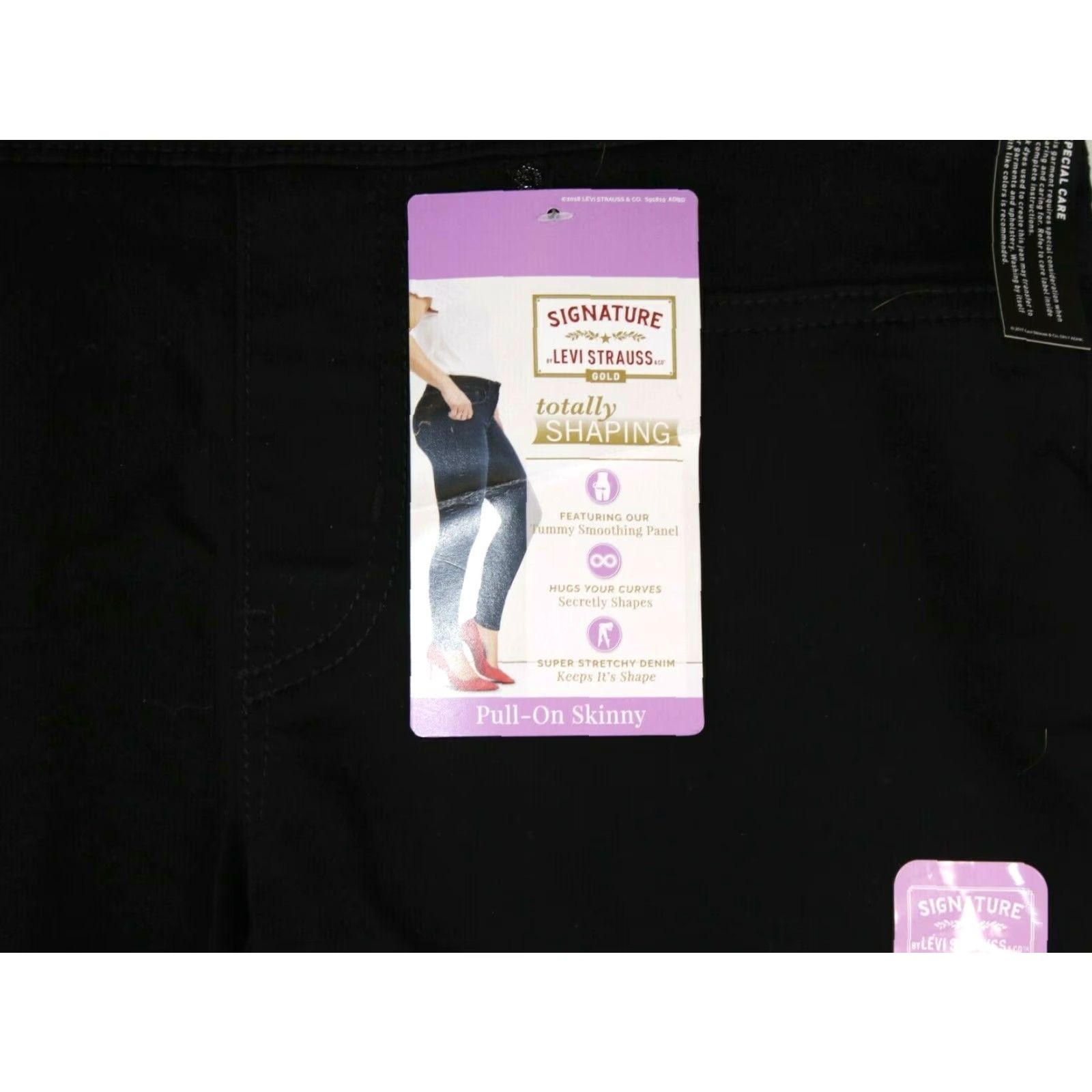 Levi's Levi Women's Signature Series Gold Label Pull-On-Skinny Black 8M 31X27 Size ONE SIZE - 3 Thumbnail