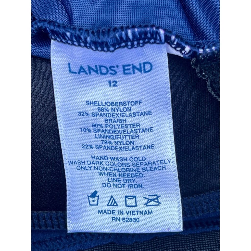 Lands' End Lands' End One Pc Swimsuit Size Sz 12 Tie Top Molded Cup Bra Size ONE SIZE - 6 Thumbnail