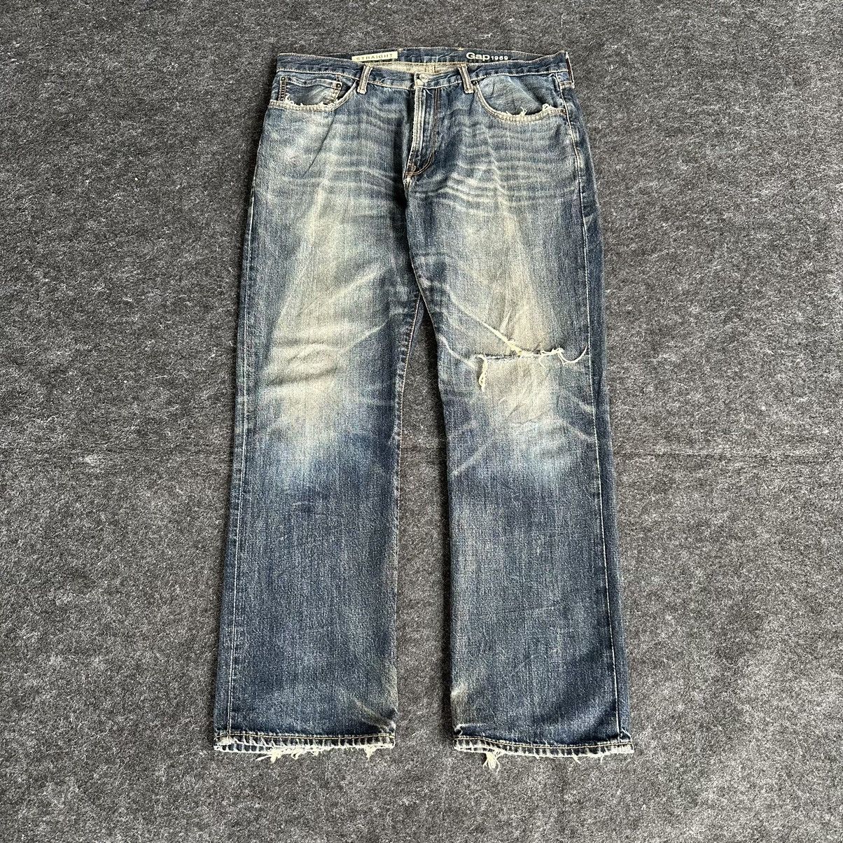 Gap Gap 1969 Straight Distressed Denim D610 Size US 36 / EU 52 - 1 Thumbnail
