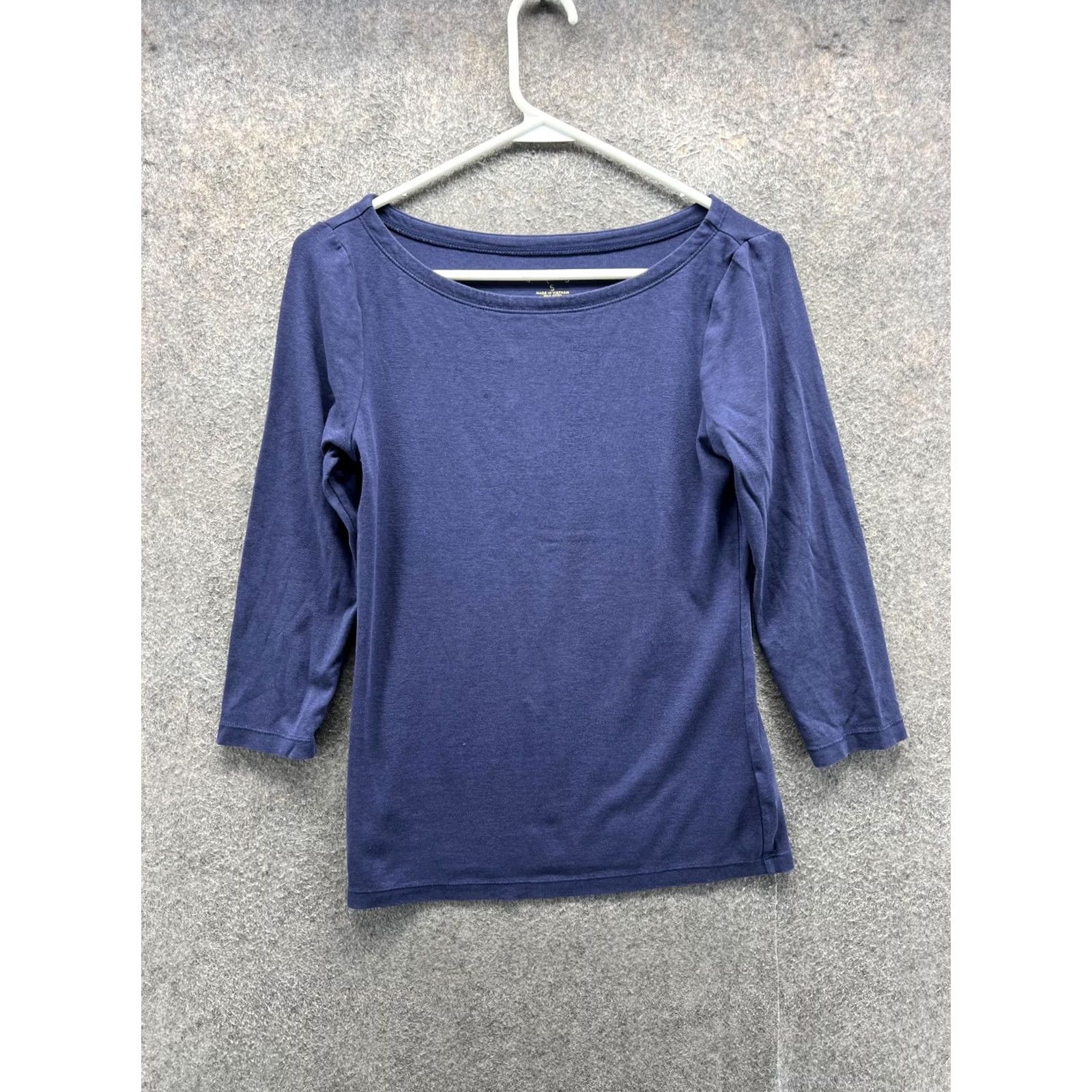 Lilly Pulitzer Lilly Pulitzer Shirt Womens Small Blue Boat Neck 3/4 Sleeve Stretch Top Size S / US 4 / IT 40 - 2 Thumbnail