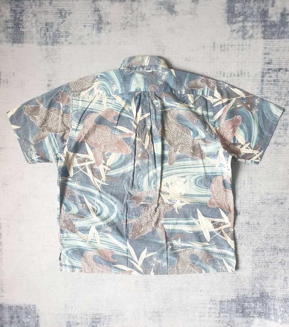 Sugar Cane 💥Sun surf fish koi yakuza Japanese pullover Hawaiian shirt Size US M / EU 48-50 / 2 - 11 Thumbnail