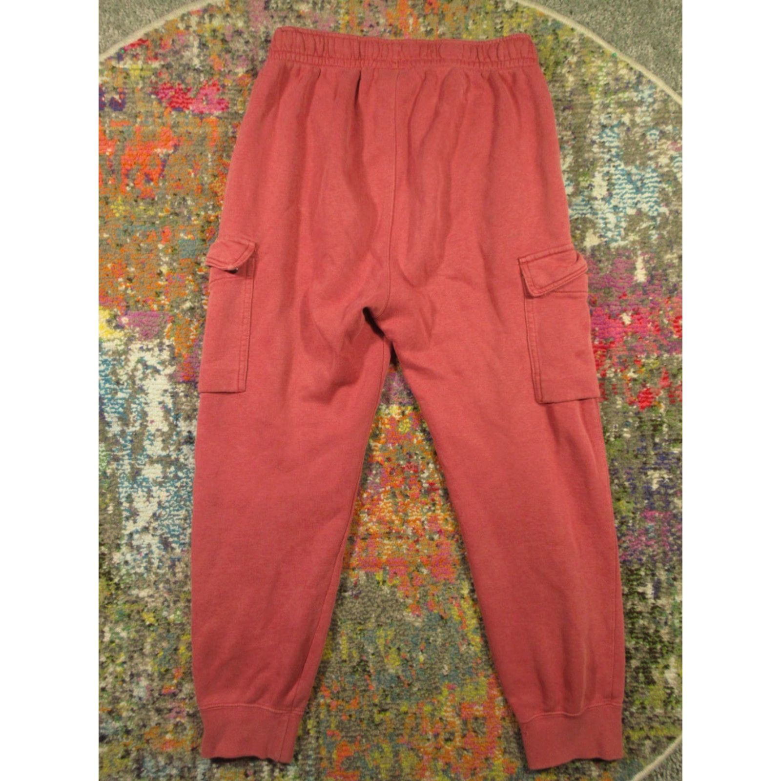 Nike Nike Cargo Sweatpants Mens Small Clay Red Fleece Joggers 27 Inseam 90s Sports Cargo Pockets Mens Nike Size US 28 / EU 44 - 2 Thumbnail