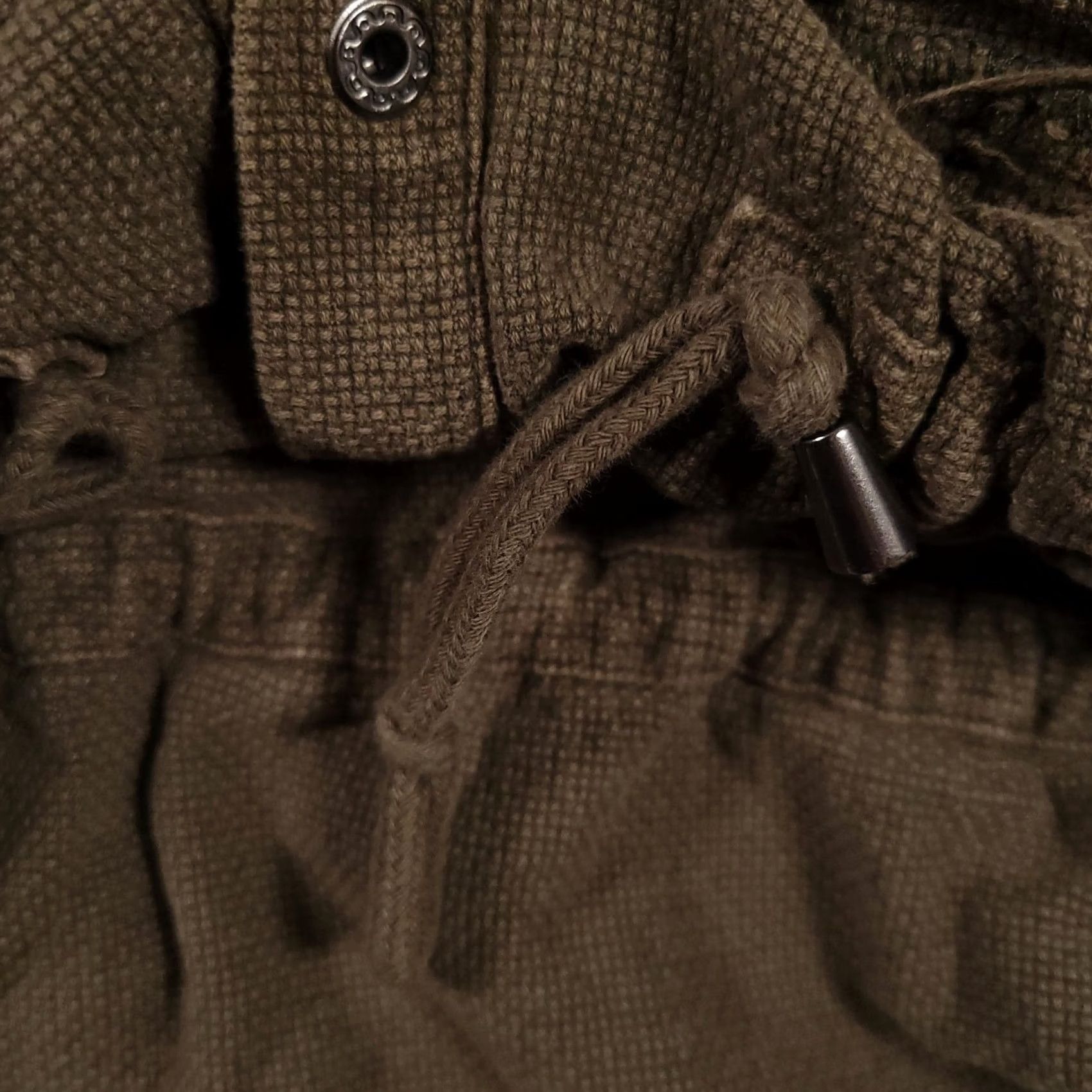 Anthropologie VINTAGE? White Crow Anthropologie Snap Jacket Women's Large Green Waffle Knit Military Size L / US 10 / IT 46 - 6 Thumbnail