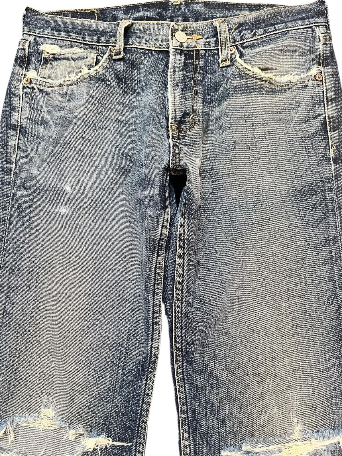 Japanese Brand Vintage Bobson Crackwash Flare Distressed Denim Size US 31 - 2 Thumbnail