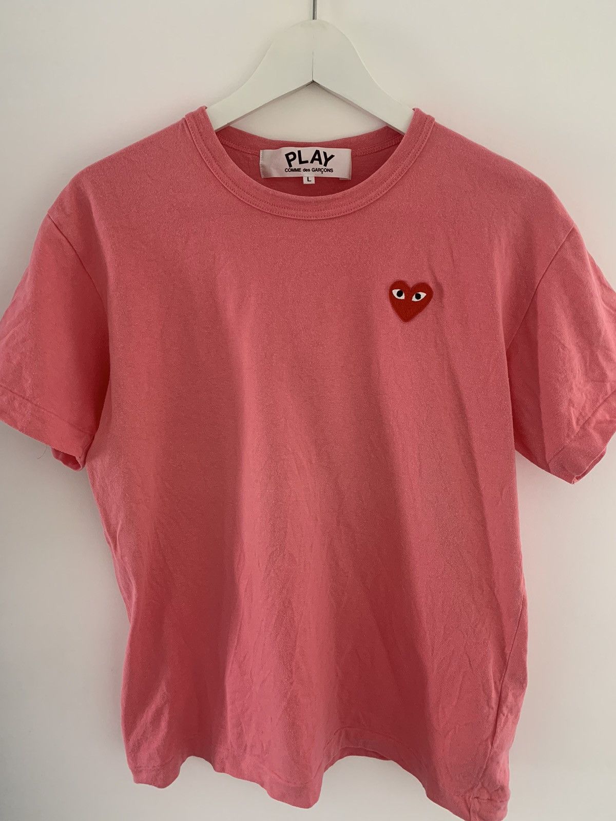 Comme des Garcons Comme Des Garçons Pink Logo T-shirt Size US L / EU 52-54 / 3 - 1 Thumbnail